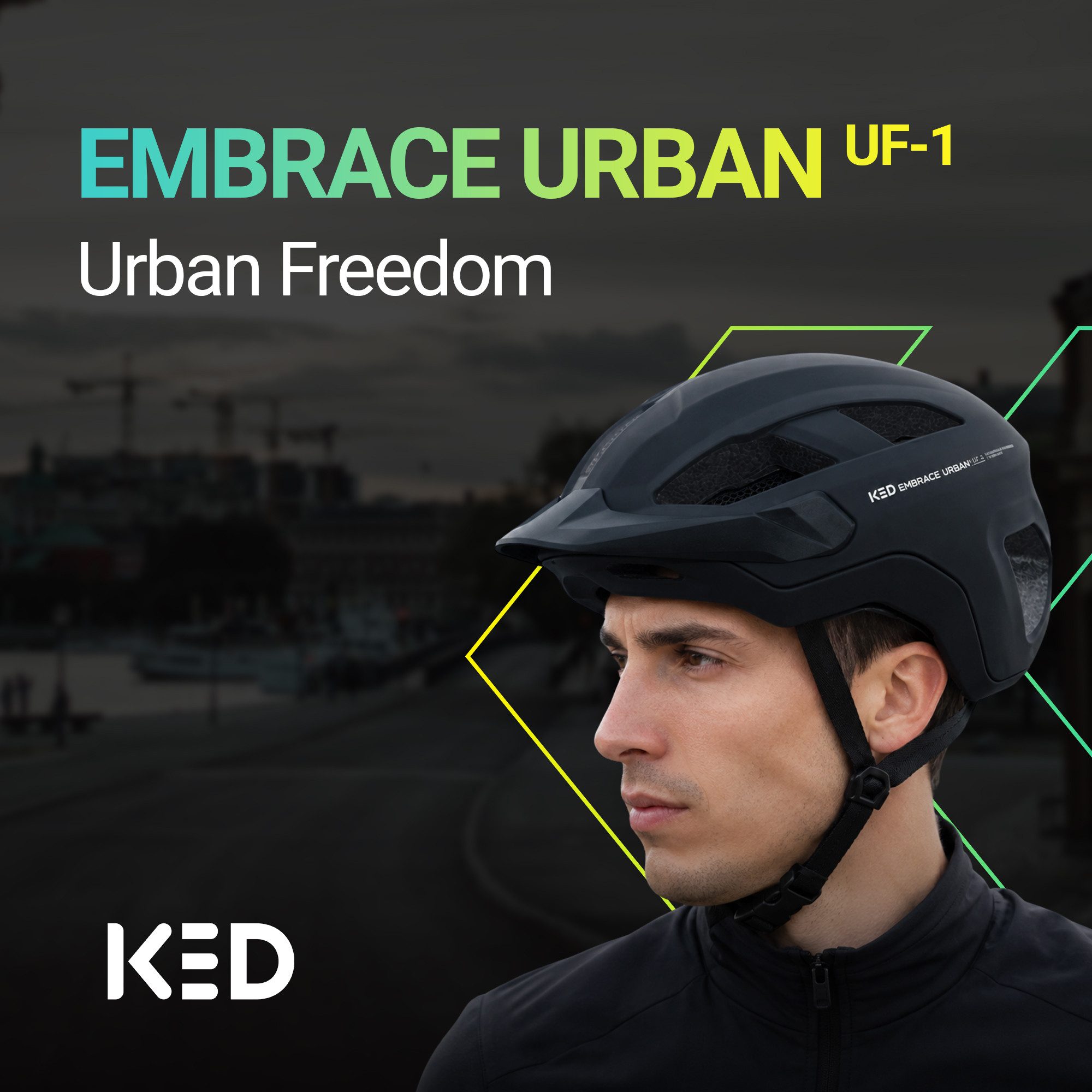 KED Fahrradhelm KED Embrace Urban UF-1 Unisex Fahrradhelm, Mit In-Mold Technologie Für Alltag, Pendeln Und Freizeit