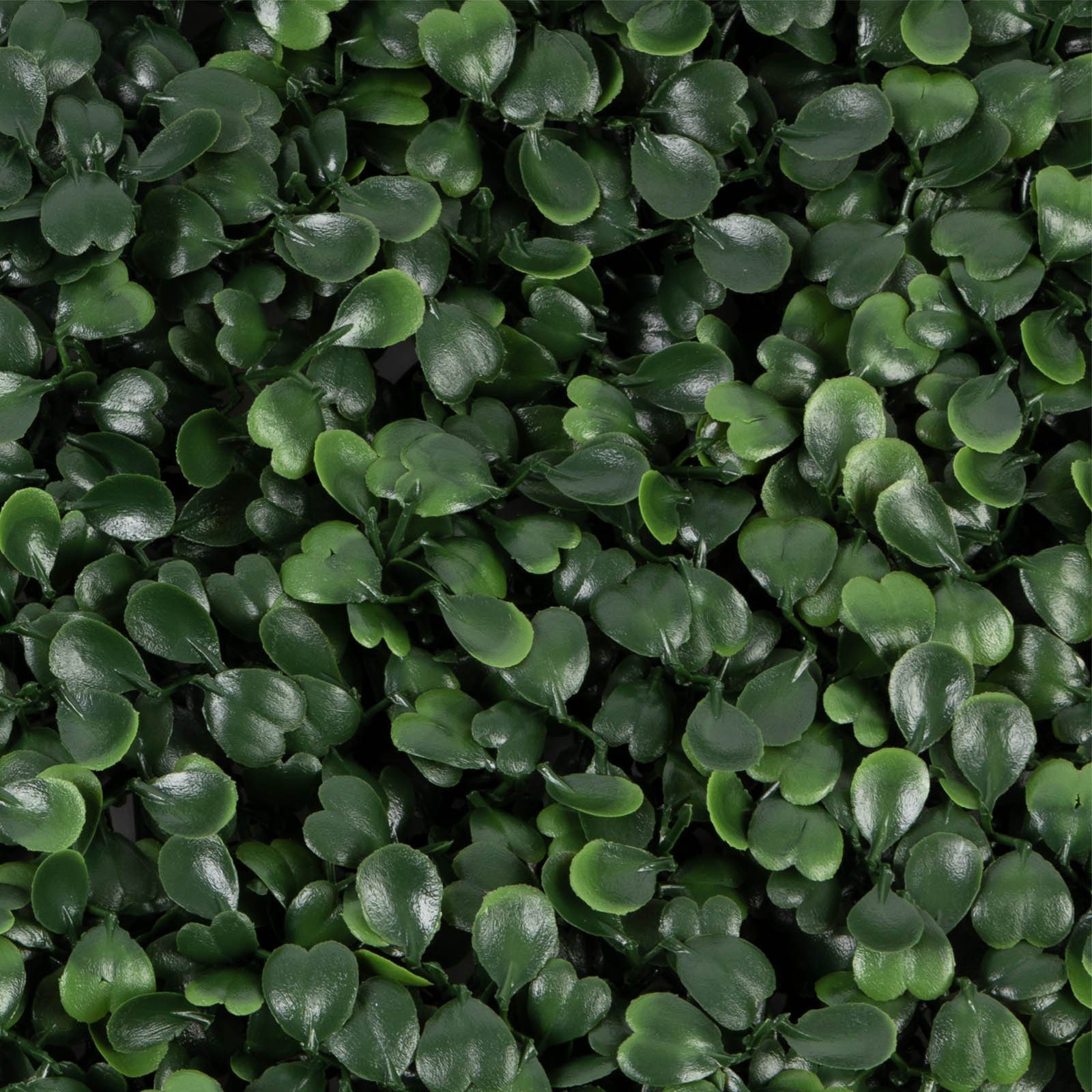 Kunstpflanze Pflanzenwand, Kubus Arelie Dark-Green