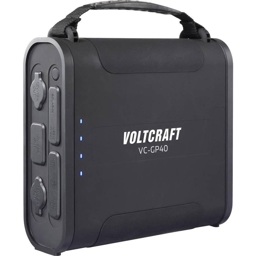 VOLTCRAFT VC-GP40 Powerbank 144000 mAh USB PD 3.0 LiFePO 4 Schwarz LED Powerbank