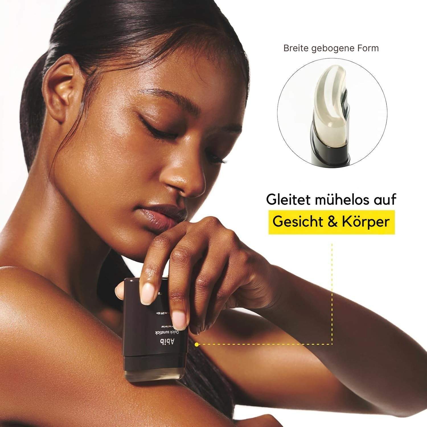 Abib Sonnenschutzcreme Quick Sunstick Protection Bar SPF50+ PA++++, Sonnenschutzstift LSF 50, klares Finish ohne weißen Film, Centella Asiatica, & Ceramide NP, feuchtigkeitsspendend, 22 g, – ideal für Gesicht & Körper unterwegs