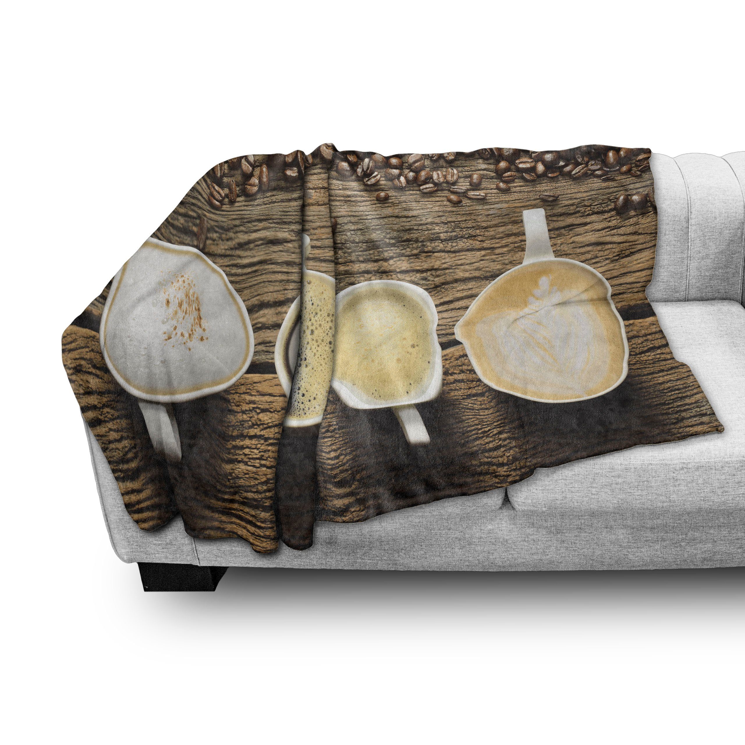 Gemütlicher Außenbereich, von Kaffee für und den Kaffeetasse Abakuhaus, Plüsch Sortiment Wohndecke Innen-
