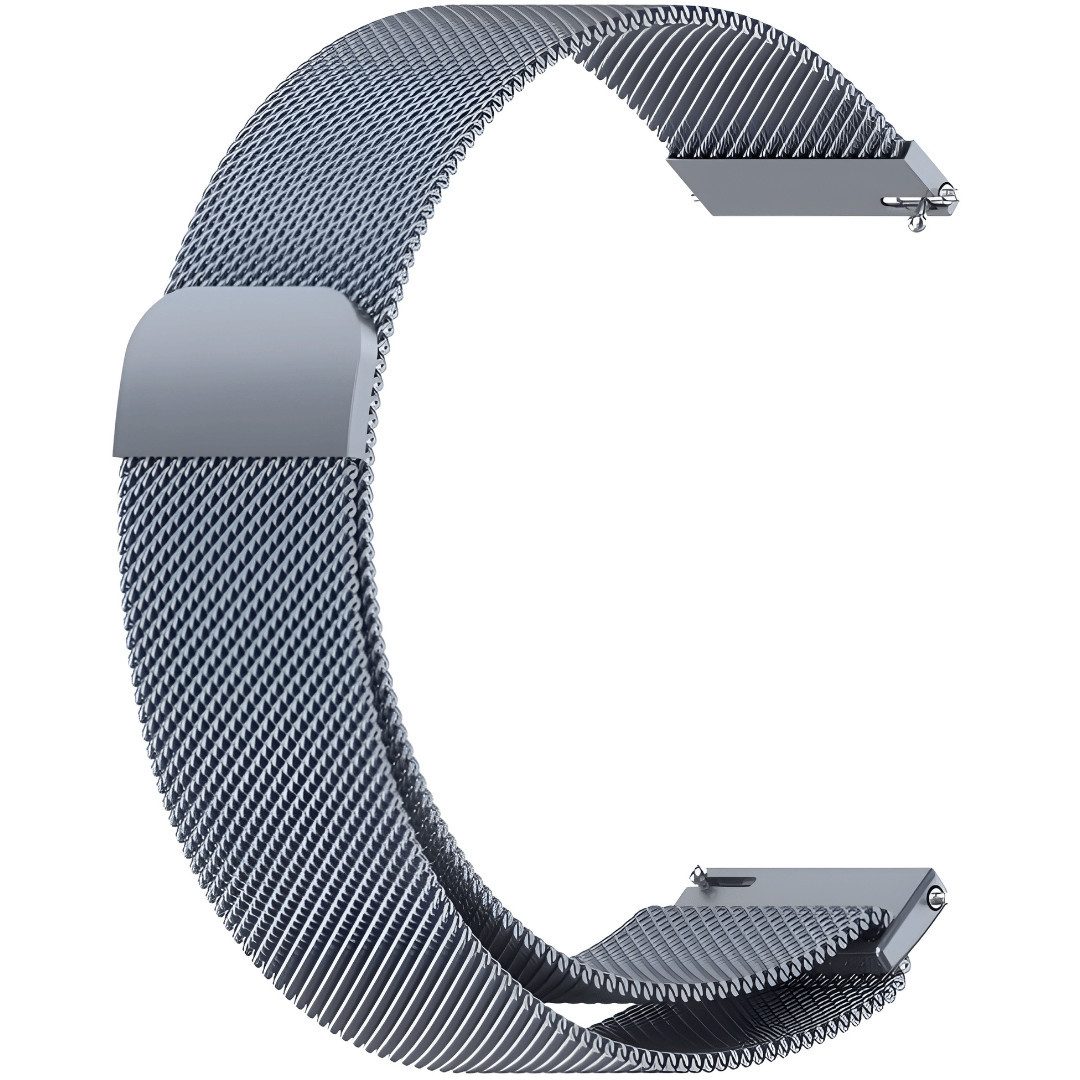 SmartUP Smartwatch-Armband 18mm / 20mm / 22mm Stegbreite Metall Milanese Edelstahl Ersatzband, für Smartwatch und klassische Uhr