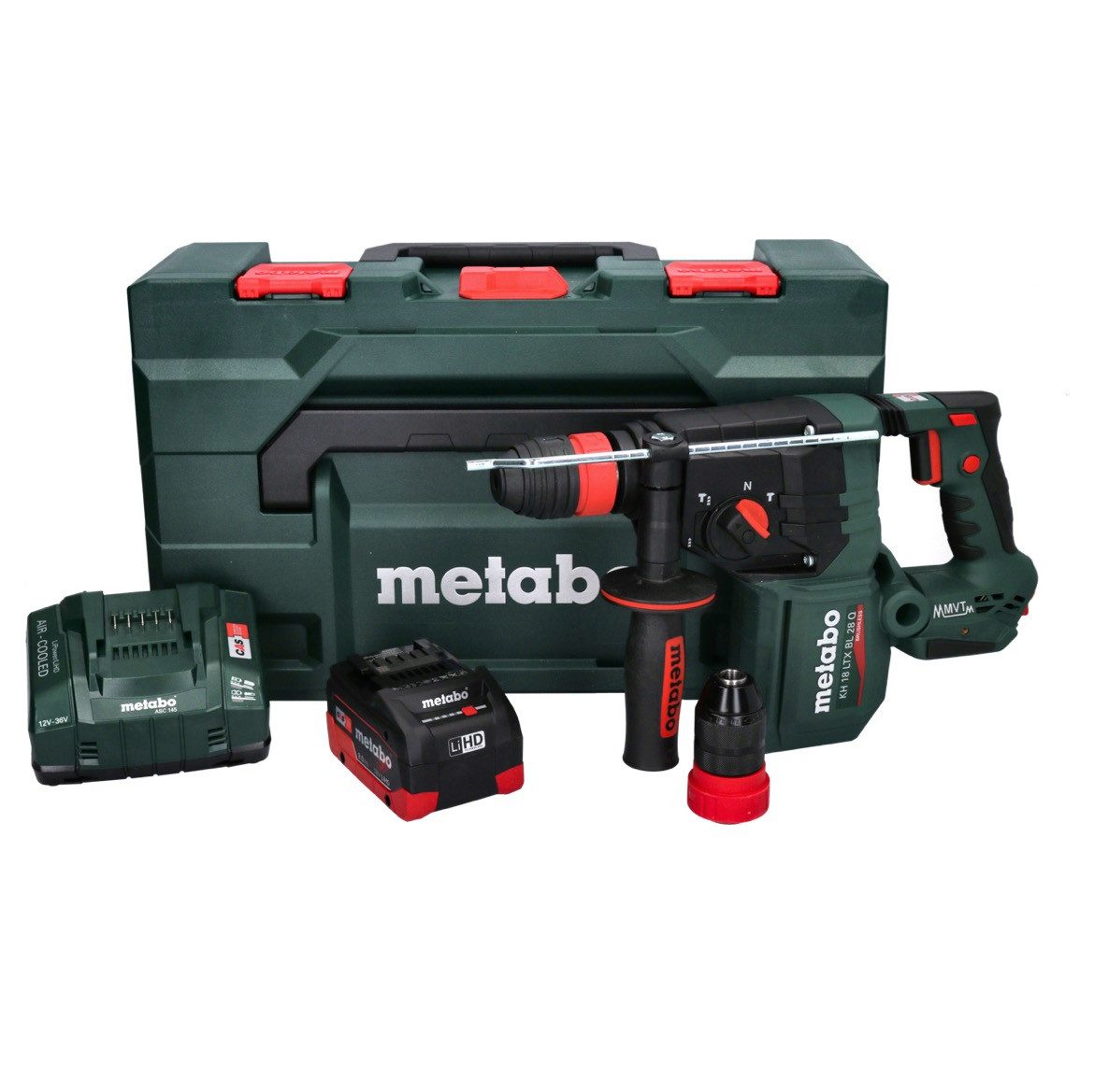 metabo Akku-Bohrhammer KH 18 LTX BL 28 Q Akku Bohrhammer 18 V 3 J SDS plus Brushless + 1x