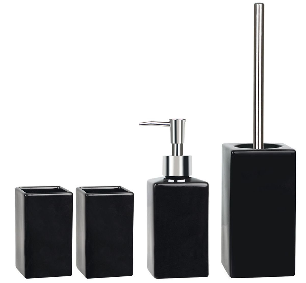 spirella Badaccessoires-Sets QUADRO, Zubehör-Set aus hochwertiger Keramik, günstig online kaufen