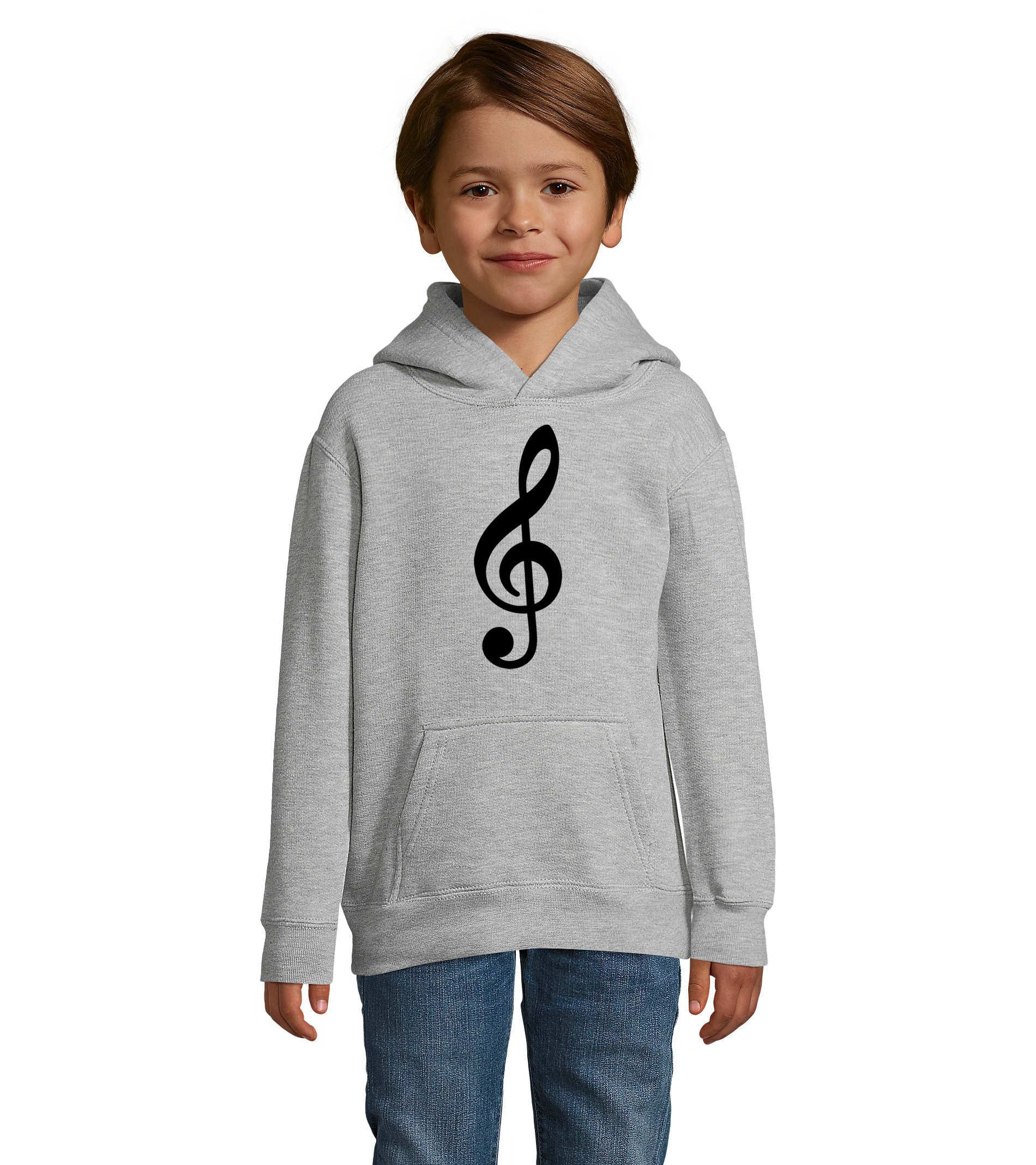 Blondie & Brownie Hoodie Kinder Hoodie mit Musiknoten Print Baumwollmix Kapuze Freizeit Kinder Hoodie mit Musiknoten Print Baumwollmix Kapuze Freizeit