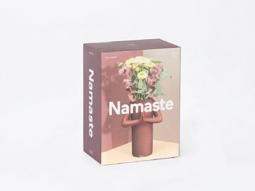 DOIY Dekovase Namaste Vase (Yoga, Keramik, 1 St., handgefertigt), handgefertigt, ca. 15,5 x 9 x 20 cm