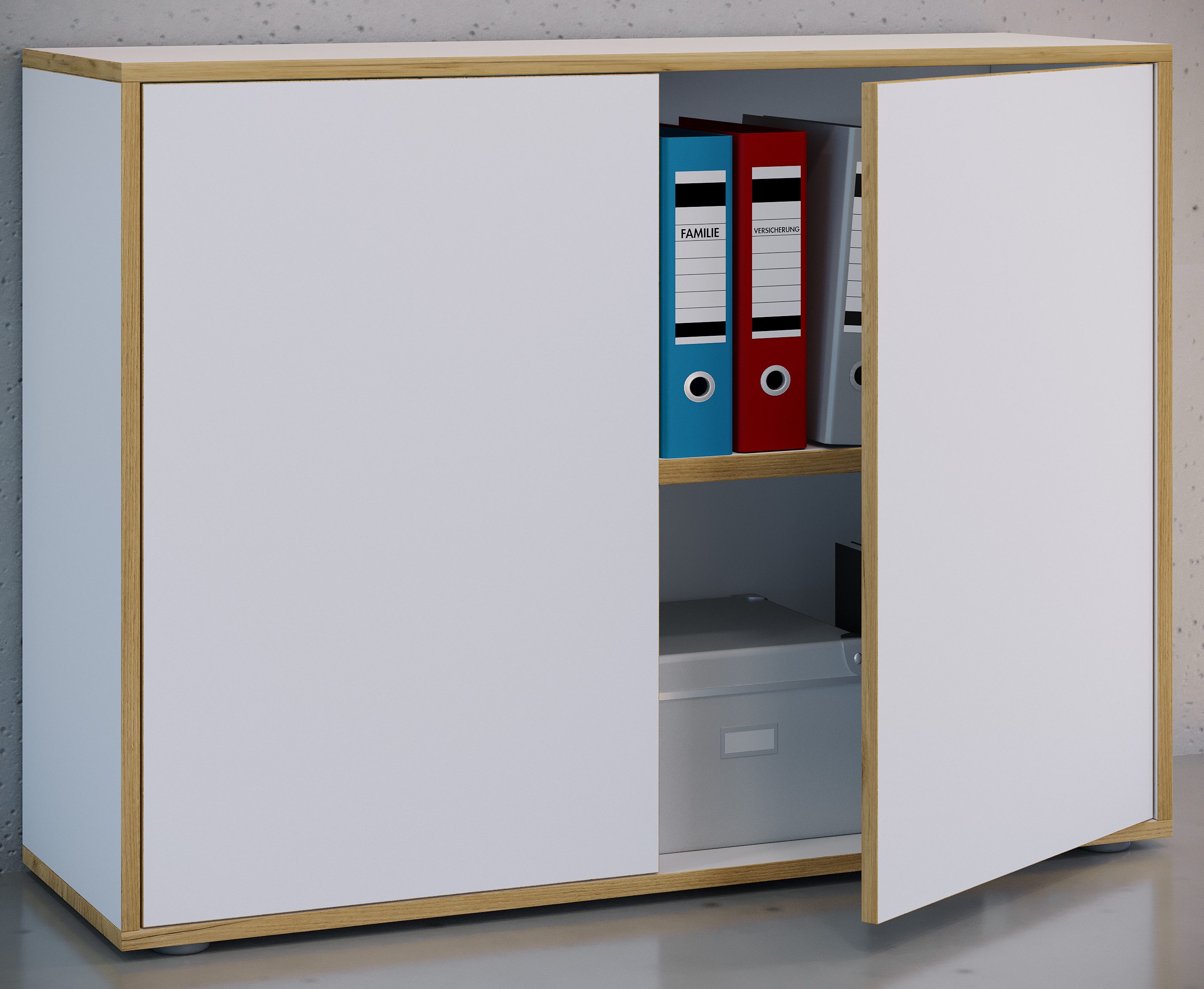 VCM Aktenschrank Büroschrank Salia mit Drehtüren H. 74 x B. 100 x