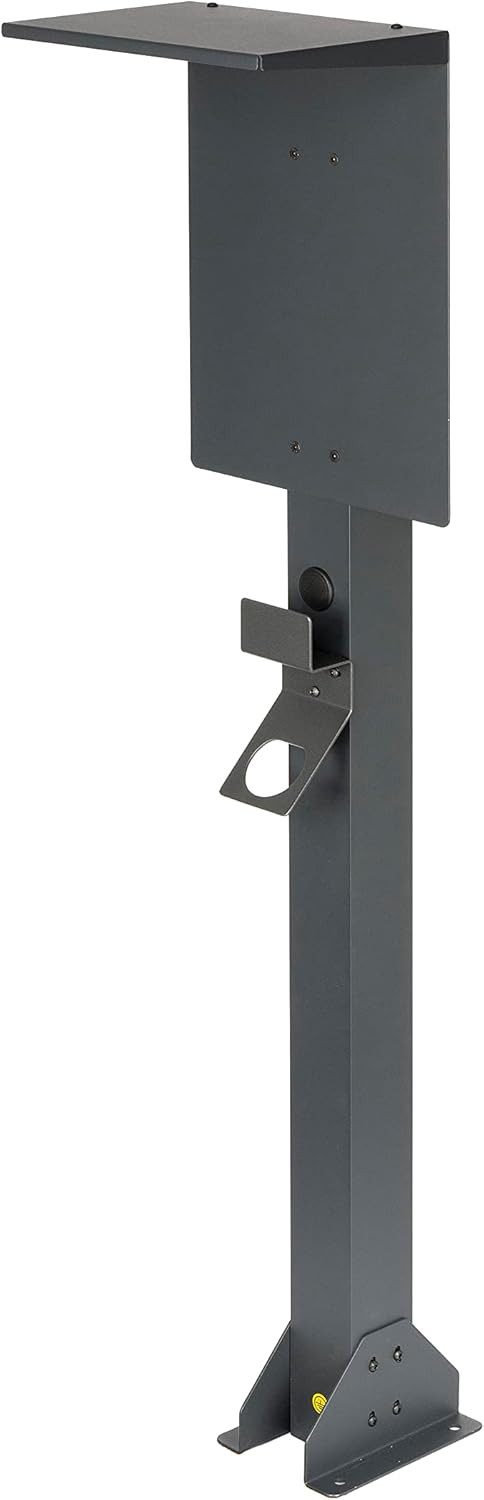 KREAINVENT Elektroauto-Ladestation-Halterung Kreainvent Wallbox Standfuß Aluminium universal mit Dach & Kabelhalter