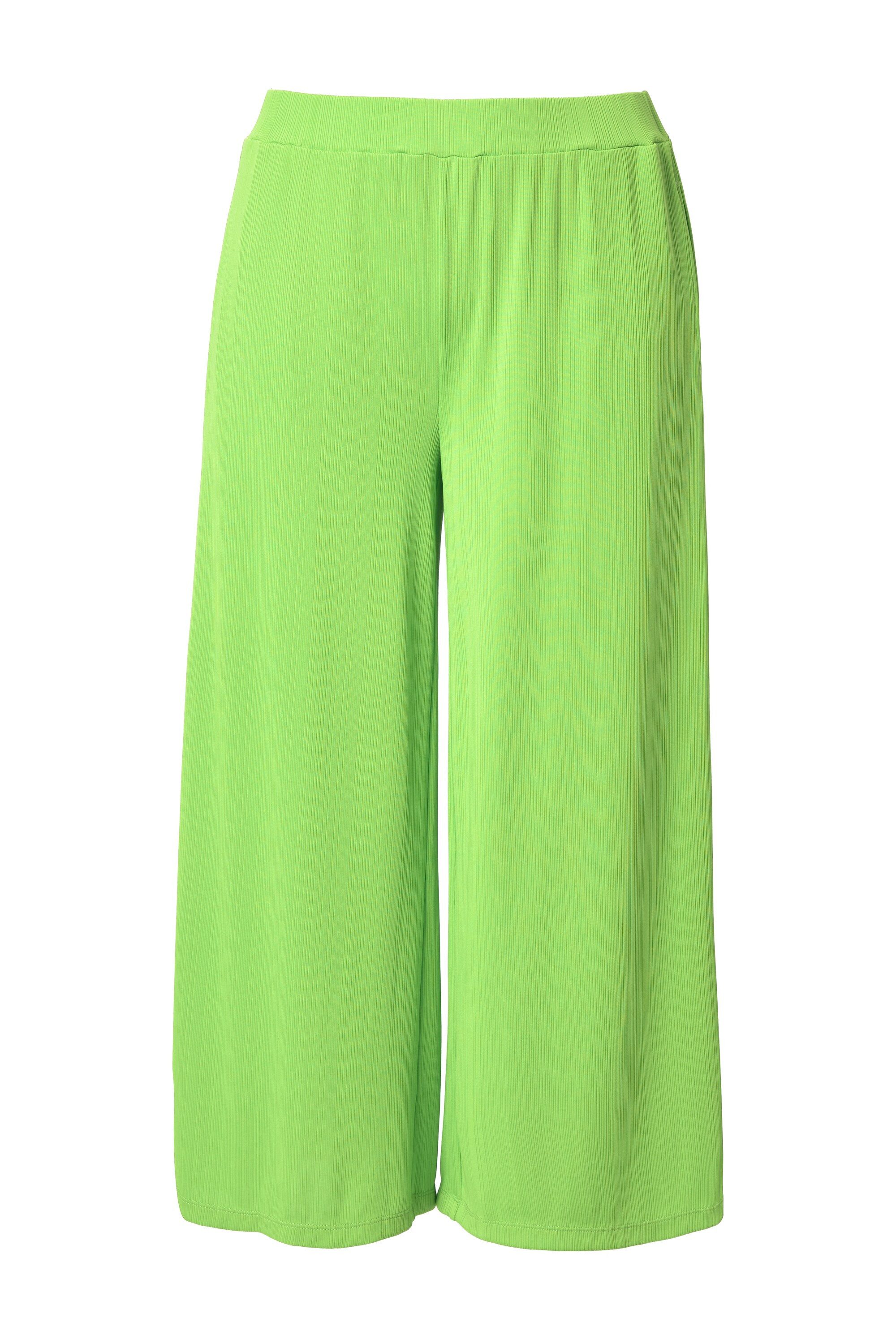 Ulla Popken Funktionshose Culotte Struktur wadenlang gerades Bein