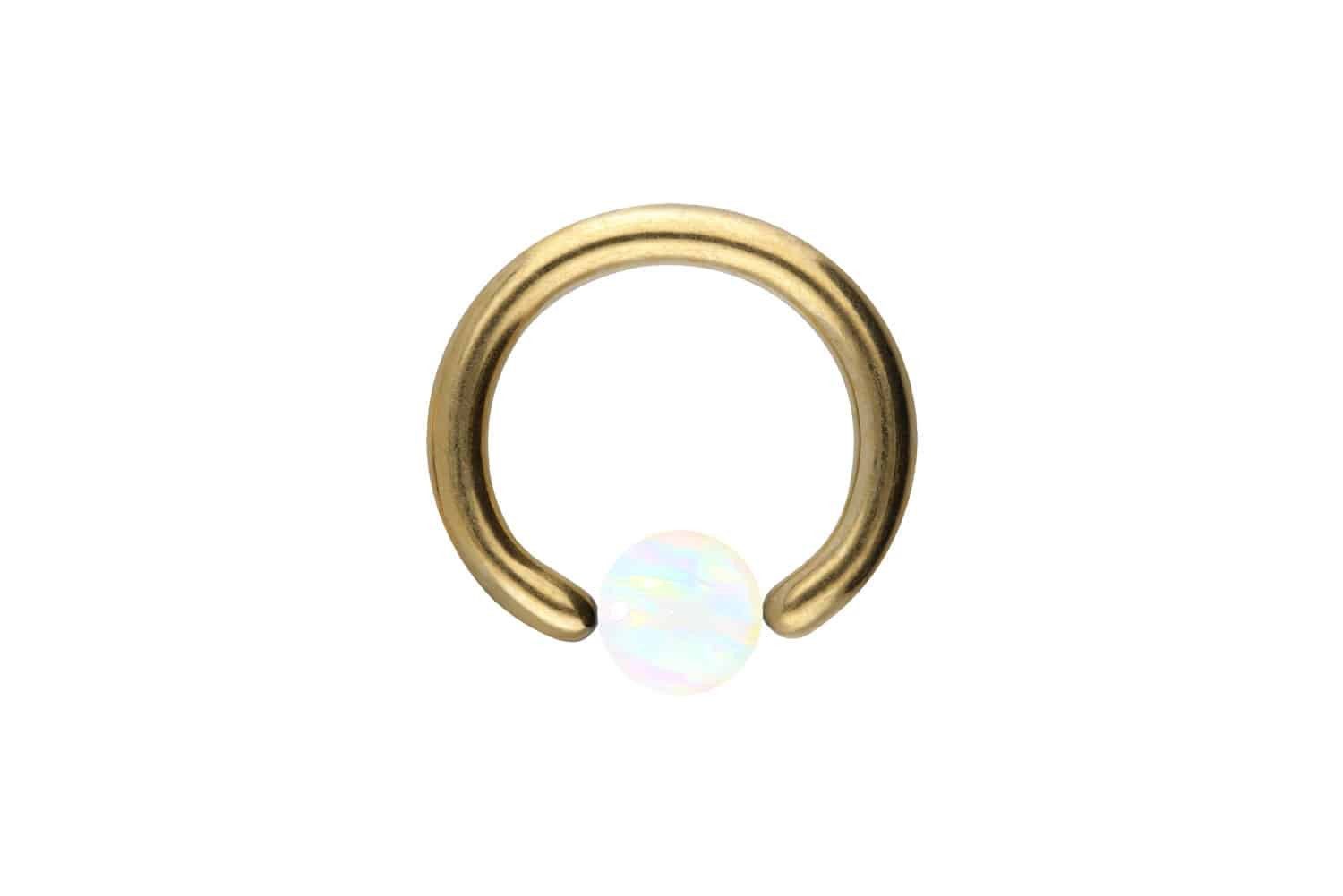 Nasenpiercing Chirurgenstahl Klemmkugelring SYNTHETISCHER OPAL