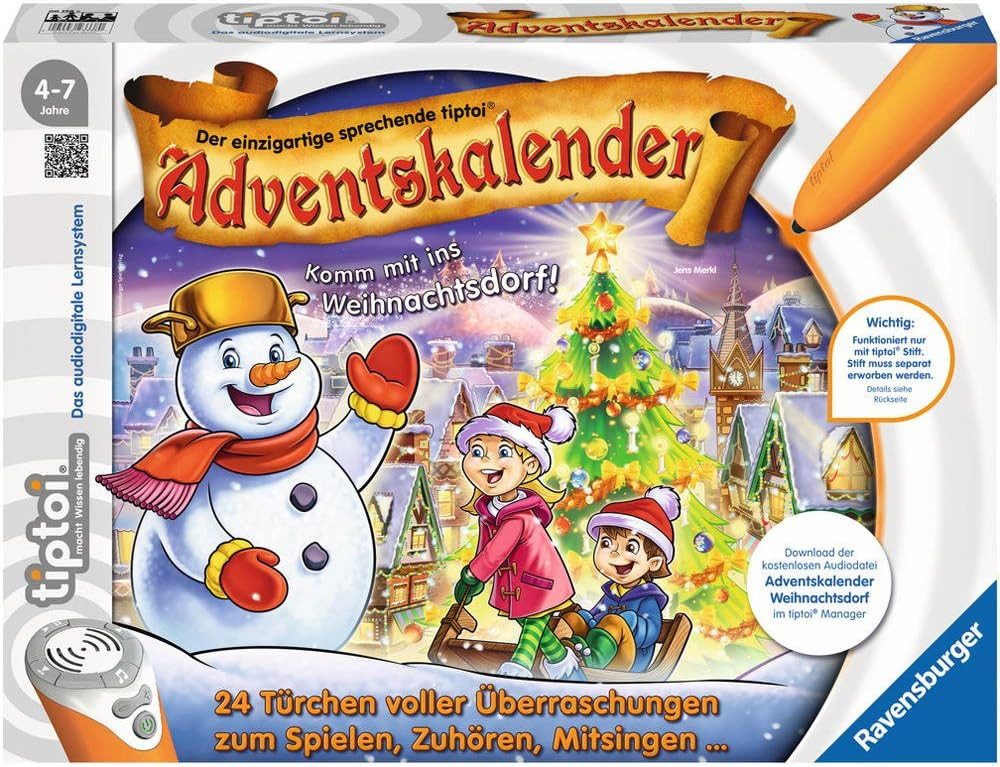 Ravensburger Spielzeug-Adventskalender tiptoi 00778 – Das Weihnachtsdorf, L günstig online kaufen