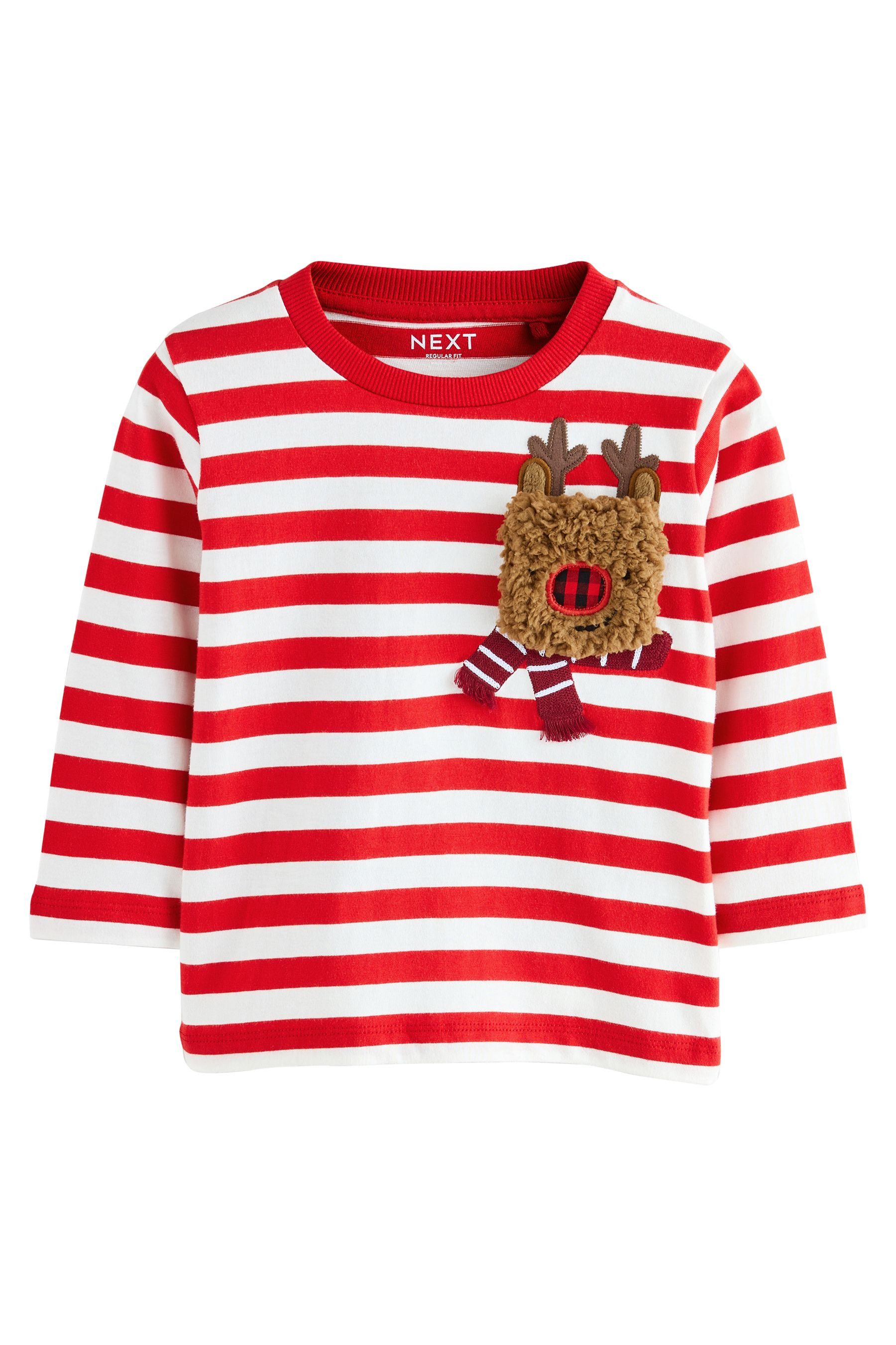 Next Langarmshirt Weihnachtliches, langärmeliges T-Shirt (1-tlg) günstig online kaufen