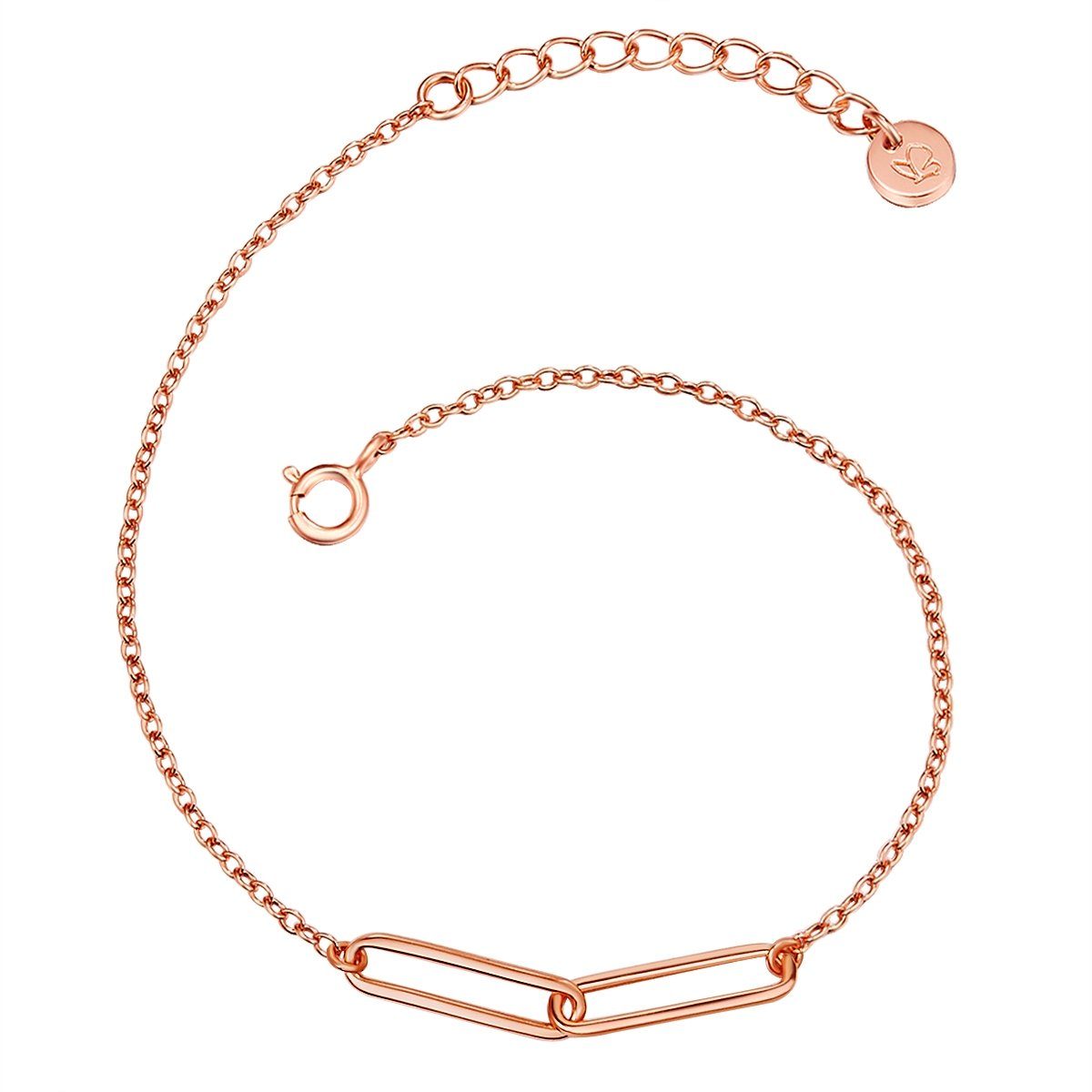 Glanzstücke München Silberarmband rosegold, aus Sterling silber roségold