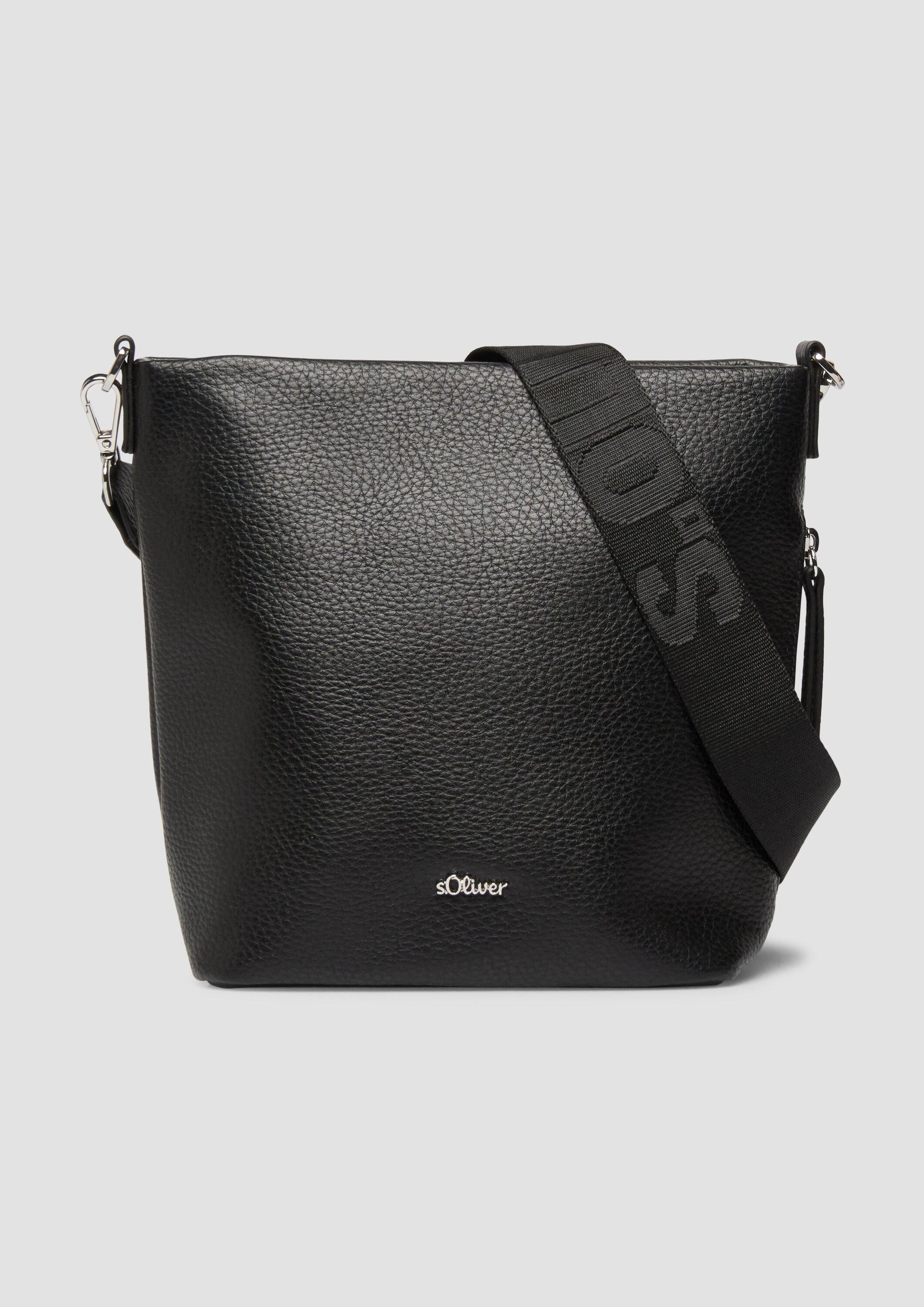 s.Oliver Schultertasche Tasche, Hobo-Bag in Leder-Optik mit abnehmbarem Schultergurt