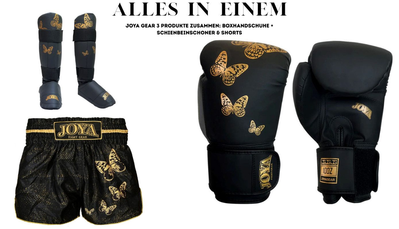 Boxhandschuhe Butterfly Kinder Kickbox Set Boxhandschuhe, Schienbeinschoner & Shorts