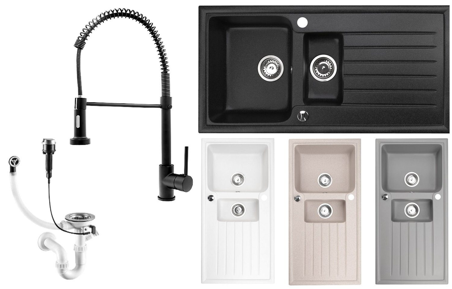 Beige mit Spiral Schwarz