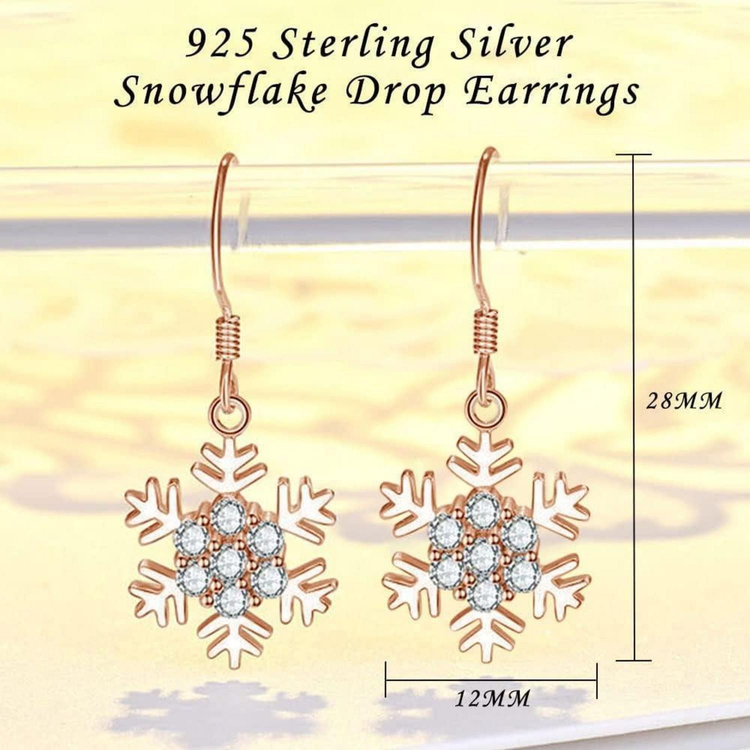 LuxusKollektion Ohrring und Ketten Set Schmuckset Halskette Schneeflocke Si günstig online kaufen