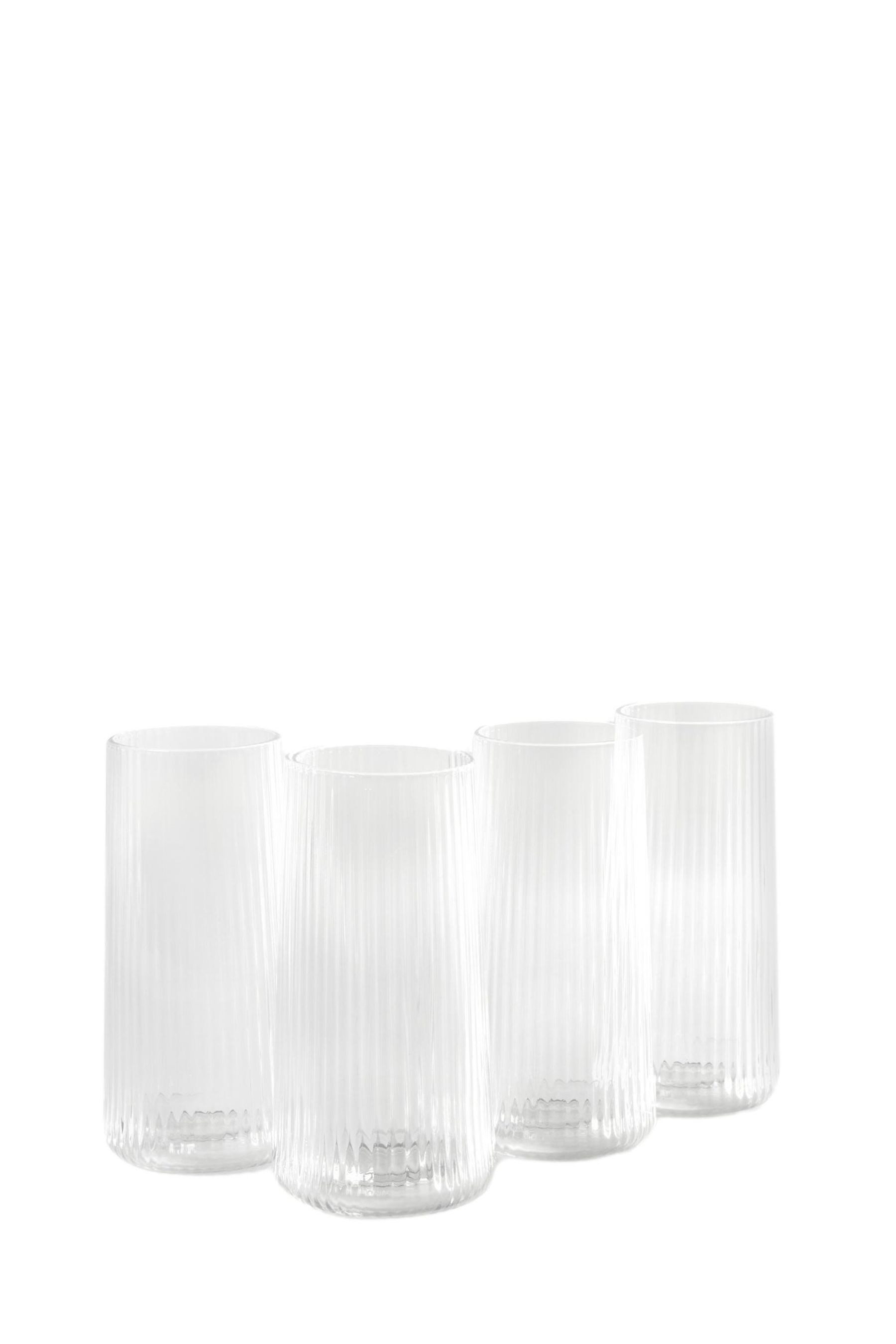 Next Tumbler-Glas Hollies Eckige hohe Gläser im 4er-Set, 4-tlg., Glas