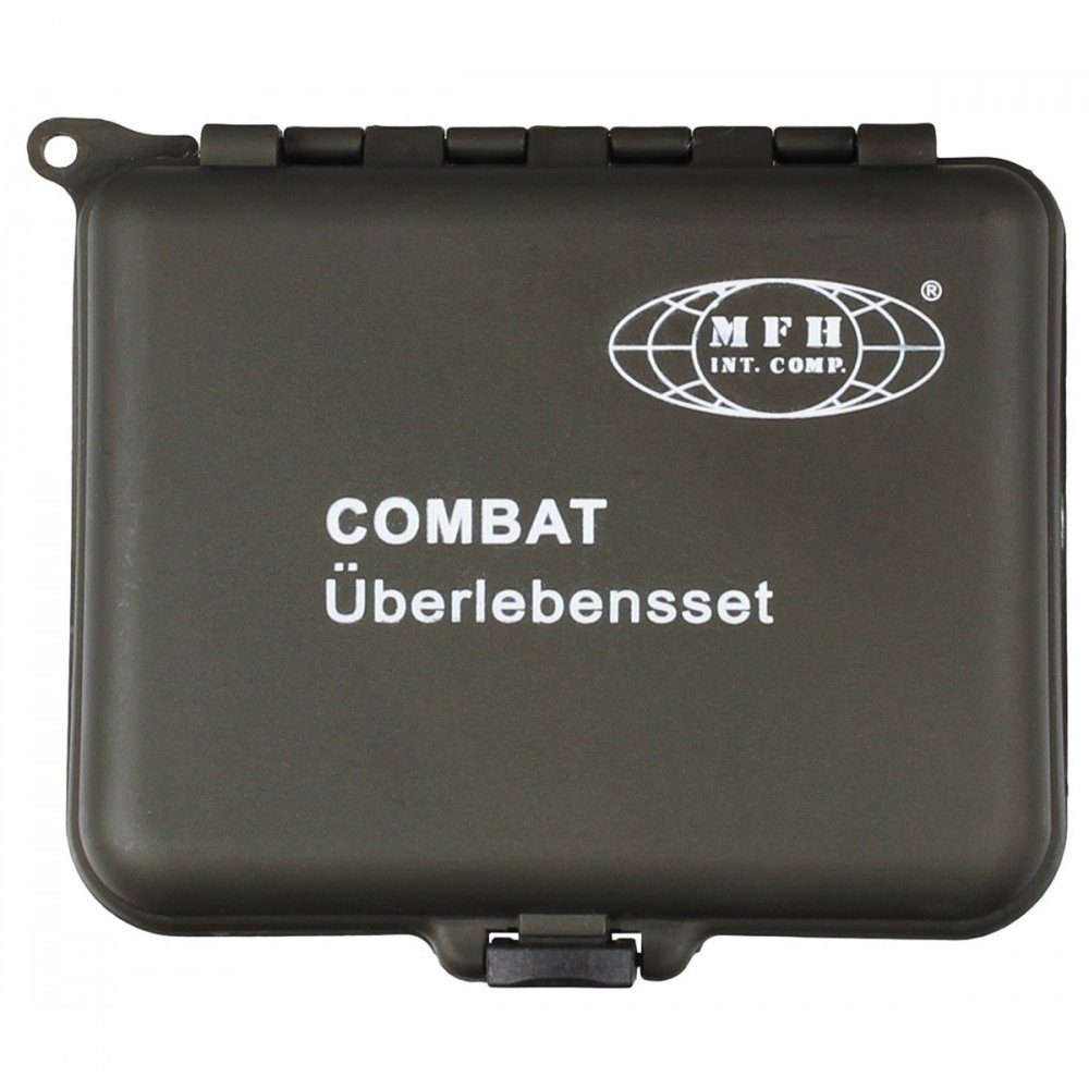 MFH Multitool Combat Überlebensset, wasserdichte Box, (Set)