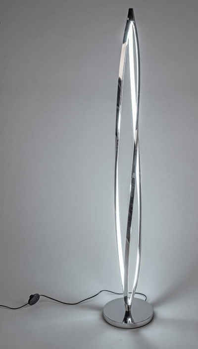 formano Bodenleuchte LED Lichtband, Silber H:154cm D:24cm Metall