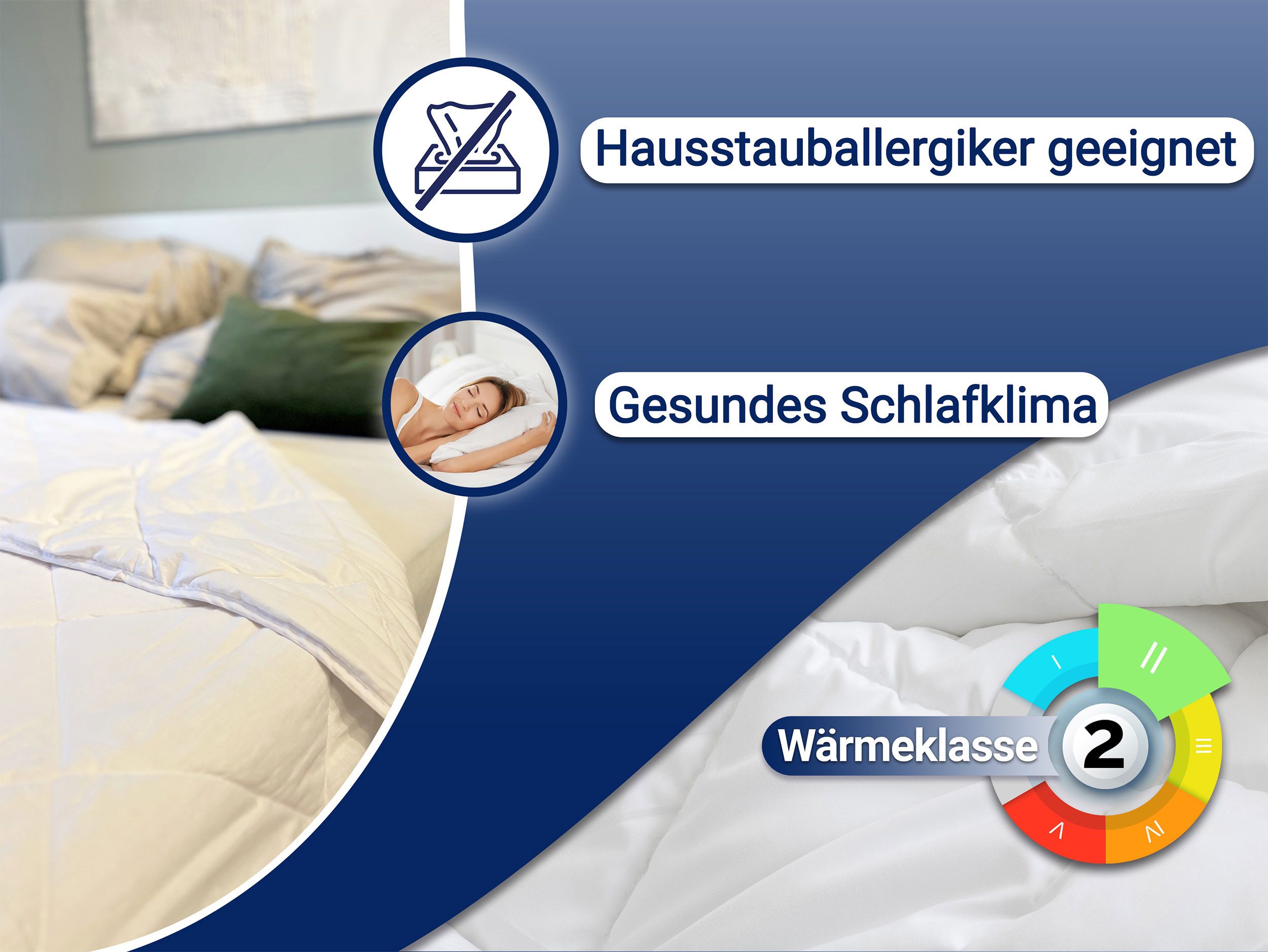 ZOLLNER Microfaserbettdecke, 135 x 200 cm, 50% Polyester, 50% Baumwolle, Hotelqualität