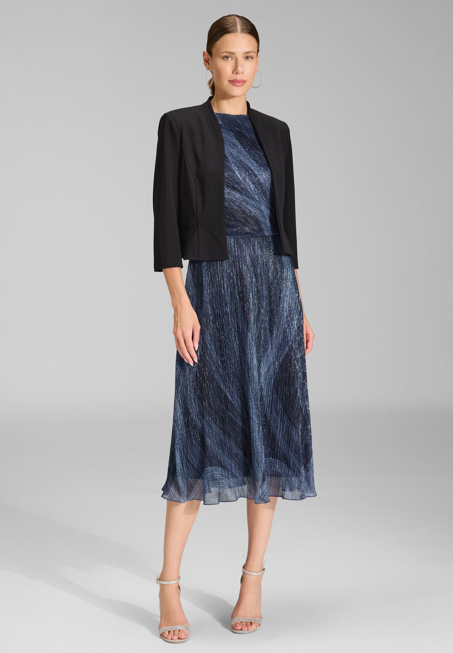 SWING Jackenblazer - Taillierte Jacke aus Jersey Crêpe Taillierter Schnitt