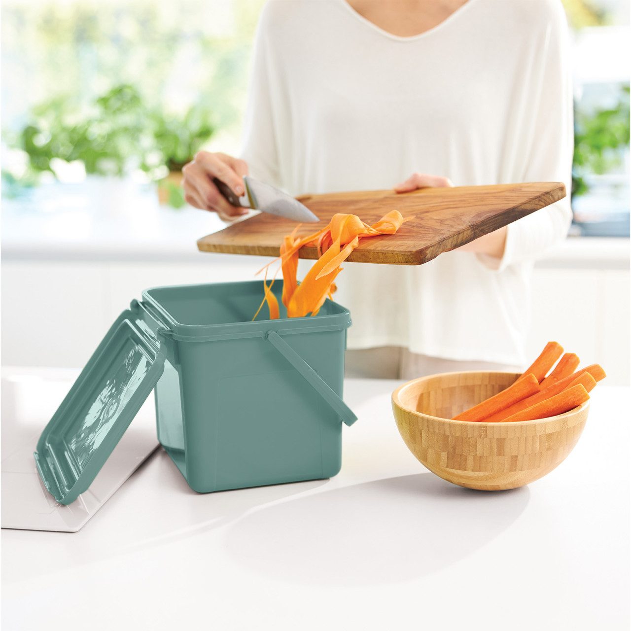 ROTHO Komposter Rotho Komposteimer Bio 5 L misletoe green