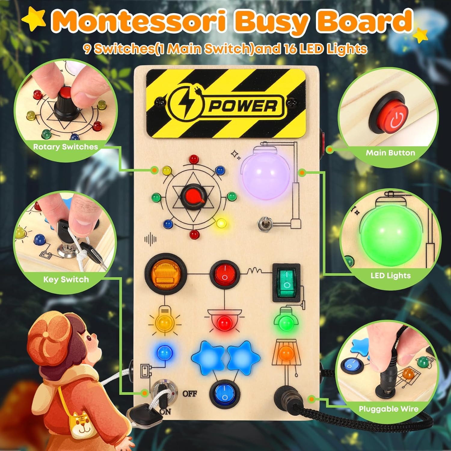 POPOLIC Lernspielzeug Montessori Spielzeug - Busy günstig online kaufen