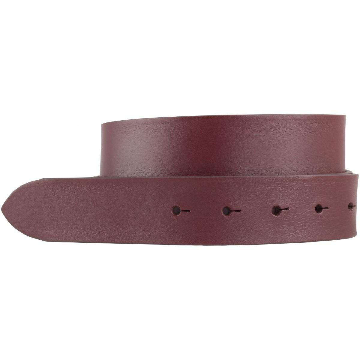 BELTINGER Ledergürtel Gürtel aus Vollrindleder ohne Schnalle 3,5 cm - Jeans-Gürtel für Damen Bordeaux