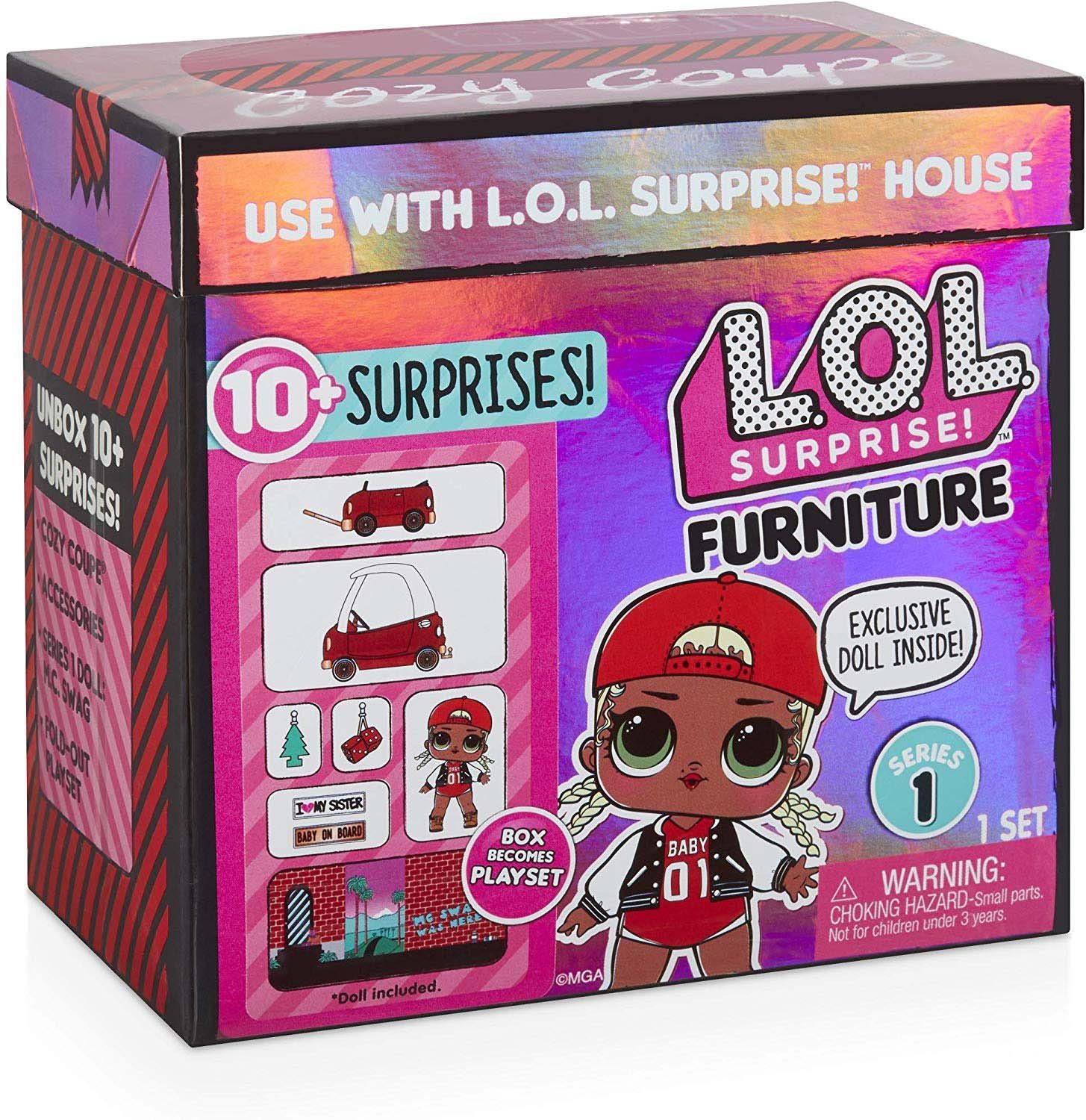 & L.O.L. with Anziehpuppe Coupe MGA ENTERTAINMENT Cozy Pack MGA Spaces Swag -