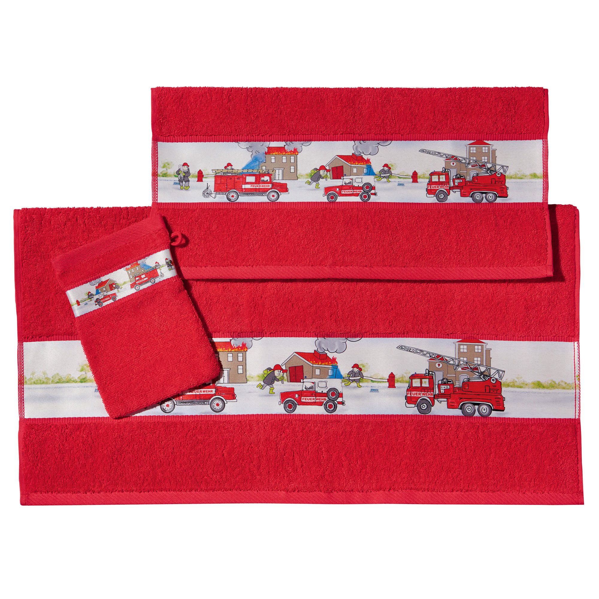 Erwin Müller Handtücher Kinder-Frottier-Set "Feuerwehr" 3-tlg., günstig online kaufen