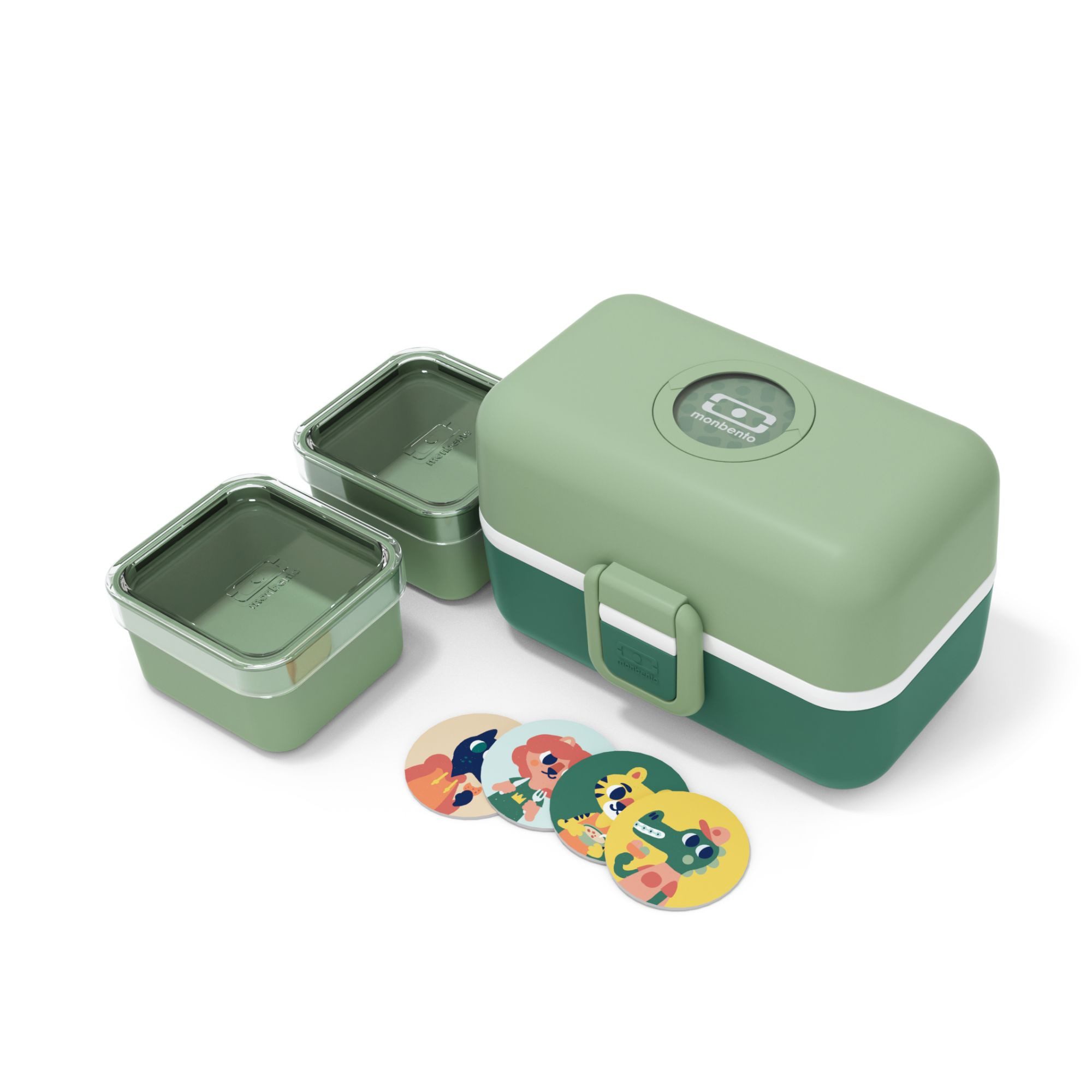 Monbento Lunchbox Kinder TRESOR 16 x 9.2cm Grün Lunch Bentobox 0.8L
