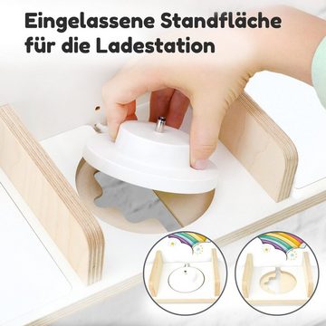 stadtecken Kinderregal Holzregal für Musikbox, Passend für die Toniebox und ca. 50 Tonies