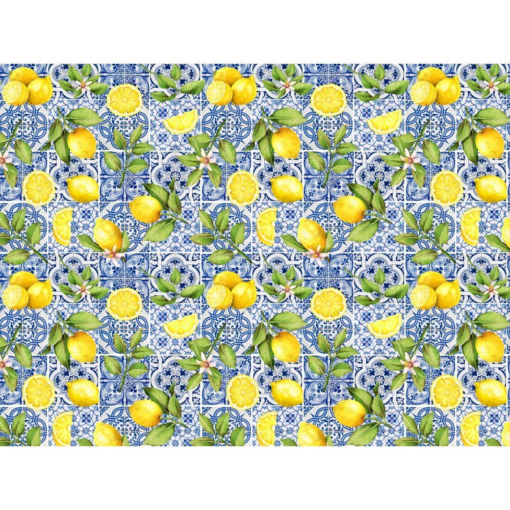 raxxa Platzset raxxa Premium-Platzset"Mediterrane Exotik auf Fliesen verewigt", (Set, 2-St., Platzdecken)