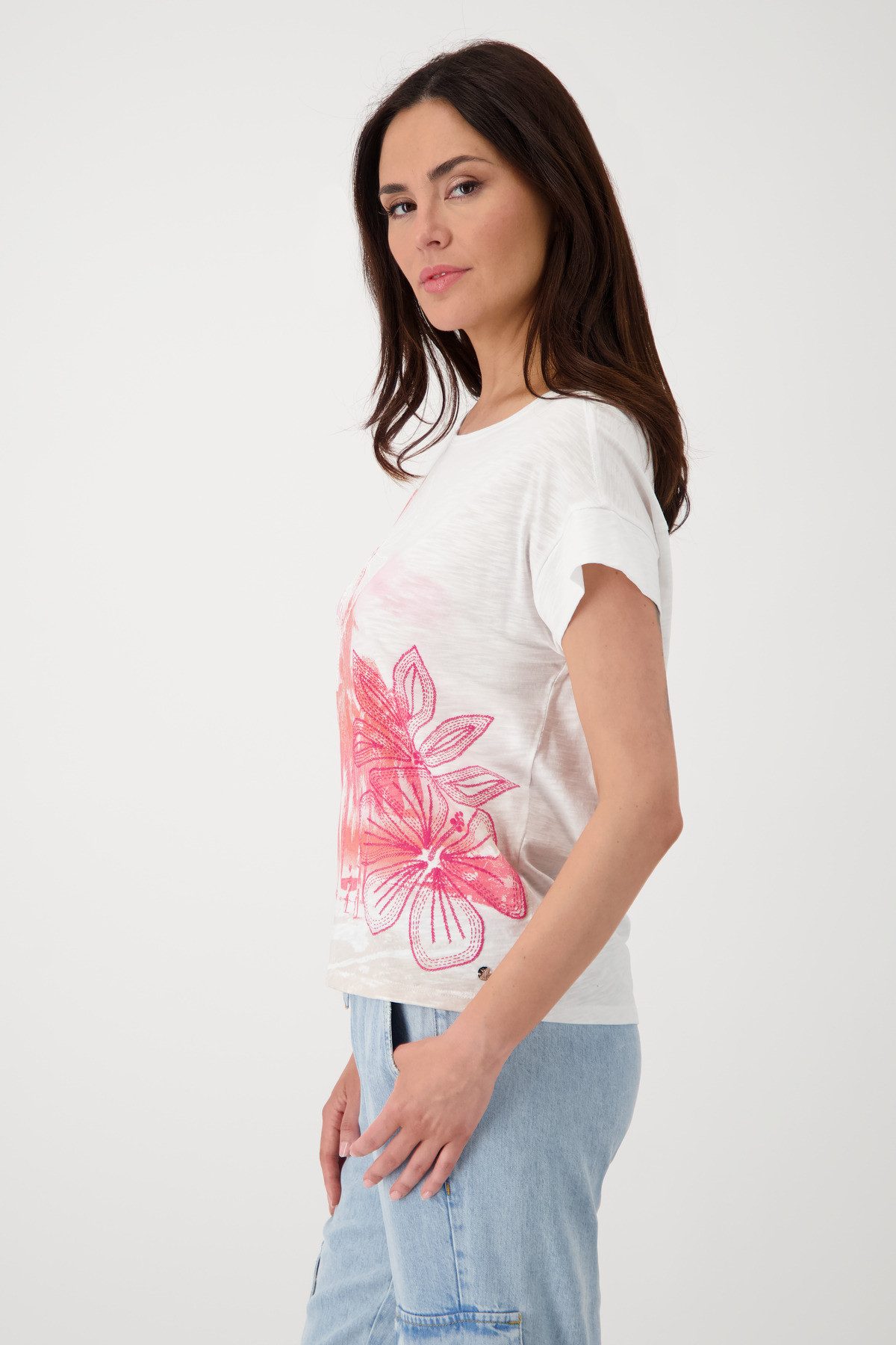 Monari T-Shirt Shirt Palmendruck Mit Rundhalsausschnitt günstig online kaufen