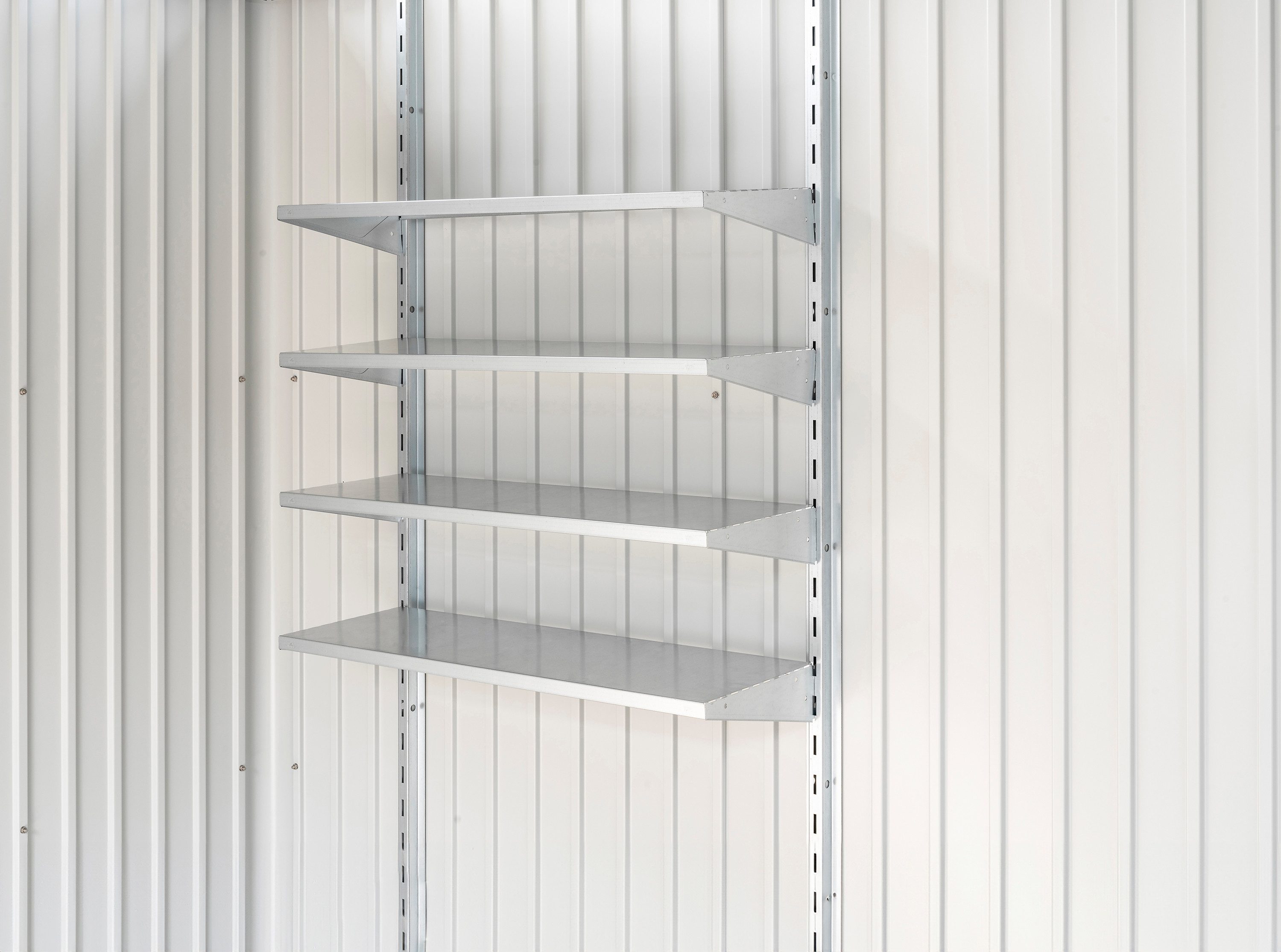 Biohort Wandregal, 4 Regalböden Standard, für Gerätehaus, Geräteschrank