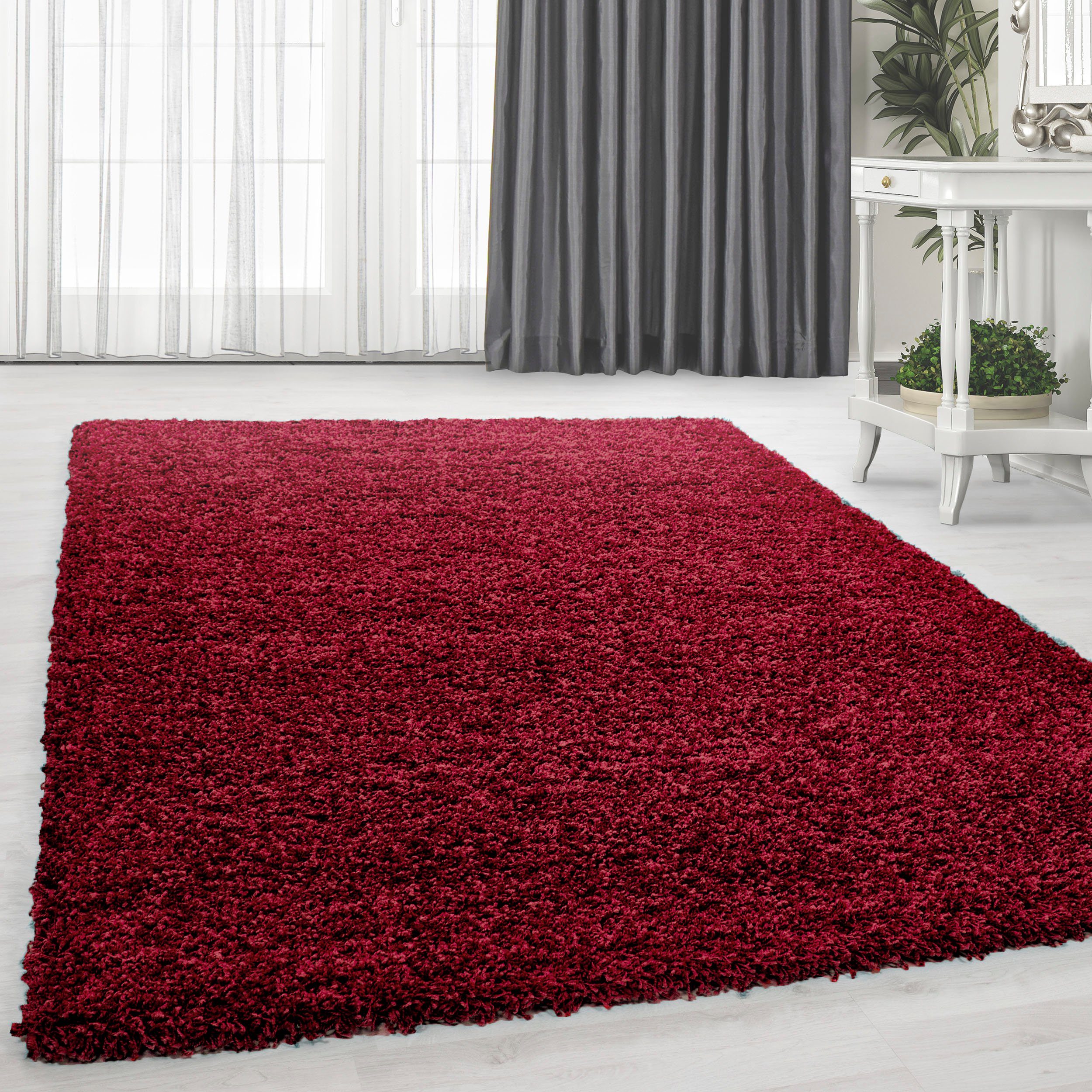 my home Hochflor-Teppich Viva, rechteckig, Höhe: günstig online kaufen