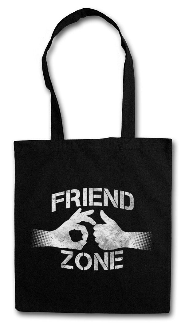 Beuteltasche Friend Zone I Stofftasche Hand Heart Herz Hands Daumen Hoch Thumps