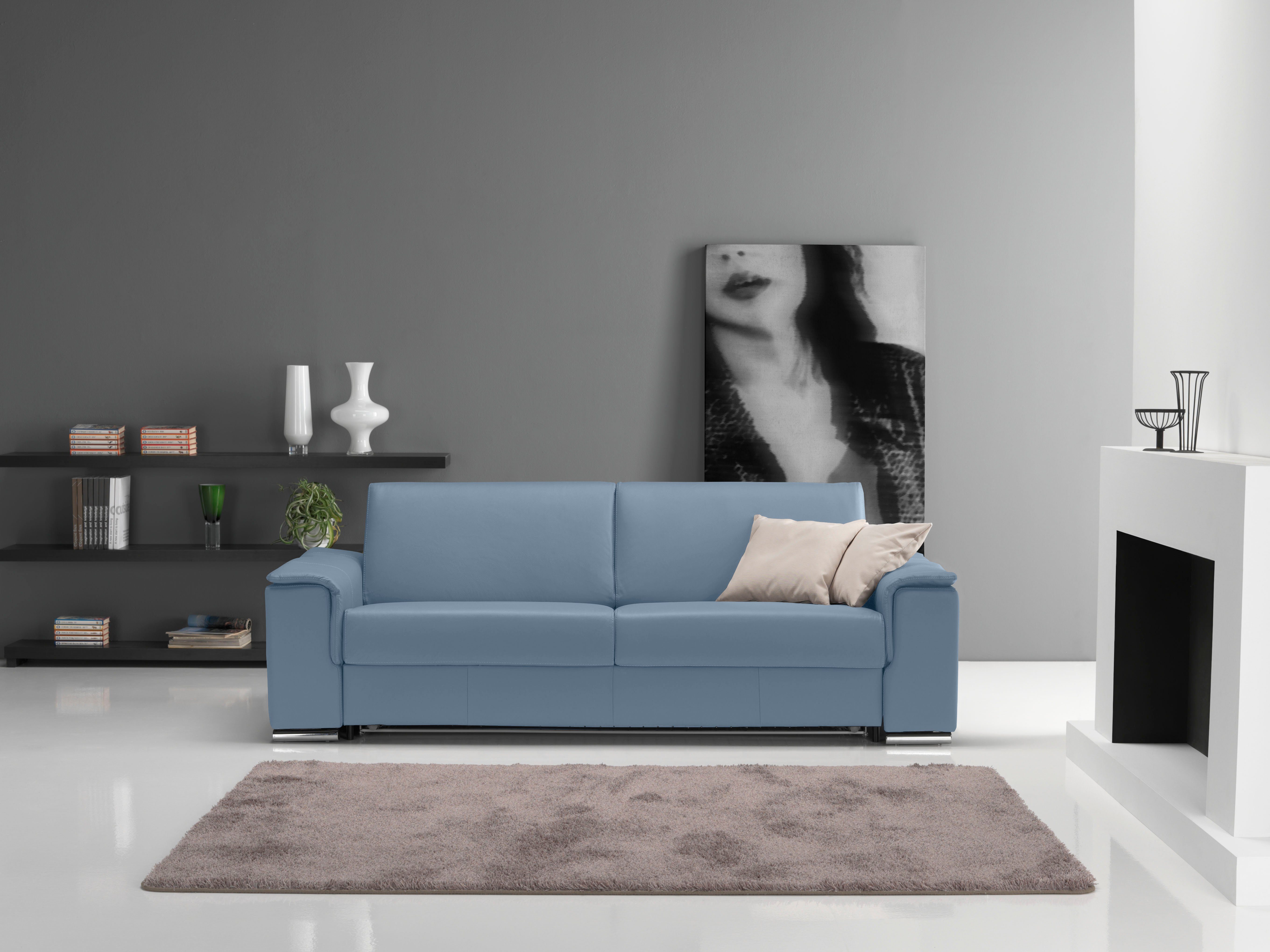 Egoitaliano 2,5-Sitzer Cecilia, modern & elegant, erstklassiger Sitzkomfort, Breite 234cm, mit verchromten Metallfüßen