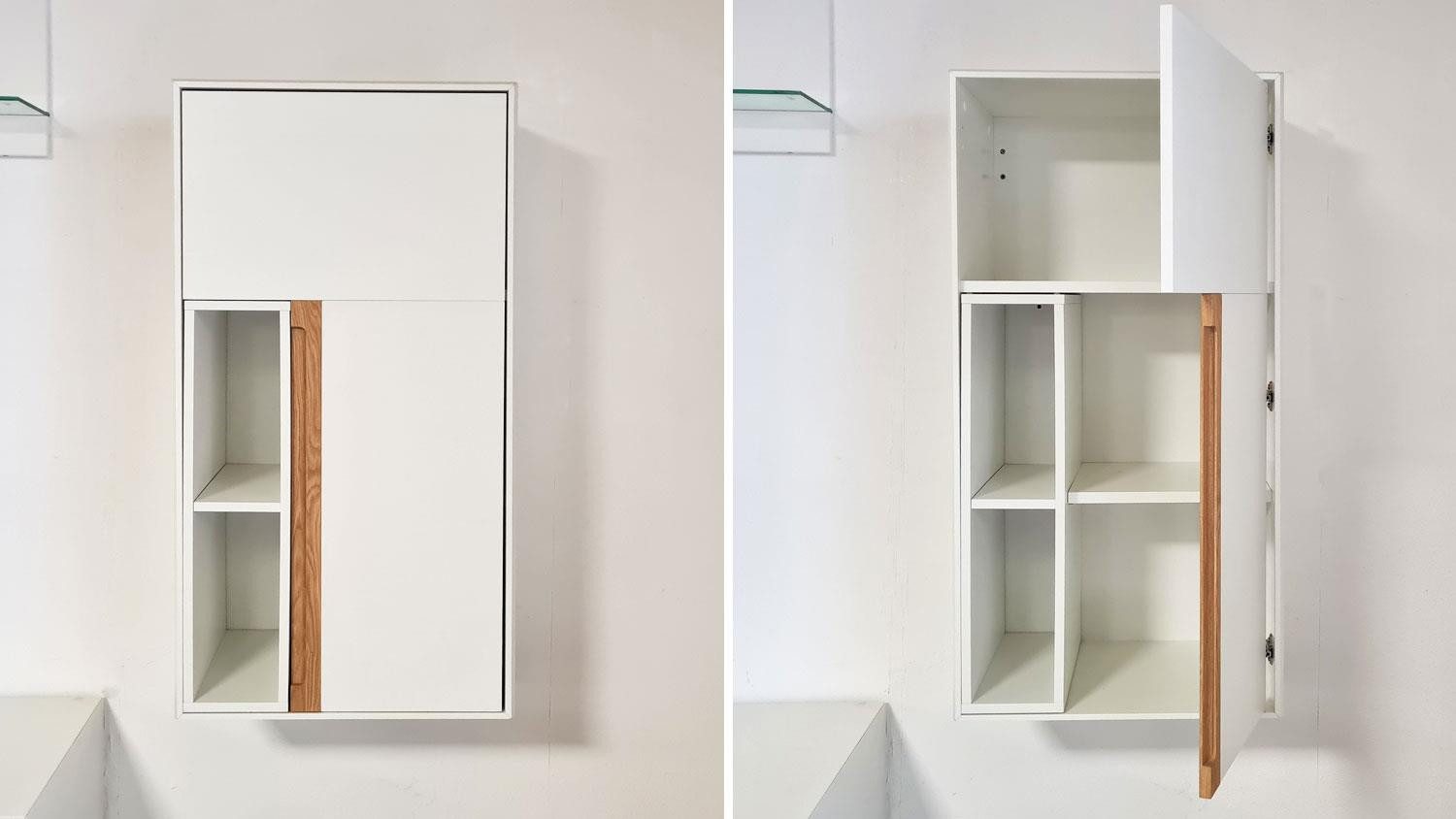 Möbel Akut Hängevitrine Hängevitrine LIGHT LINE 5 weiß matt Lack Design