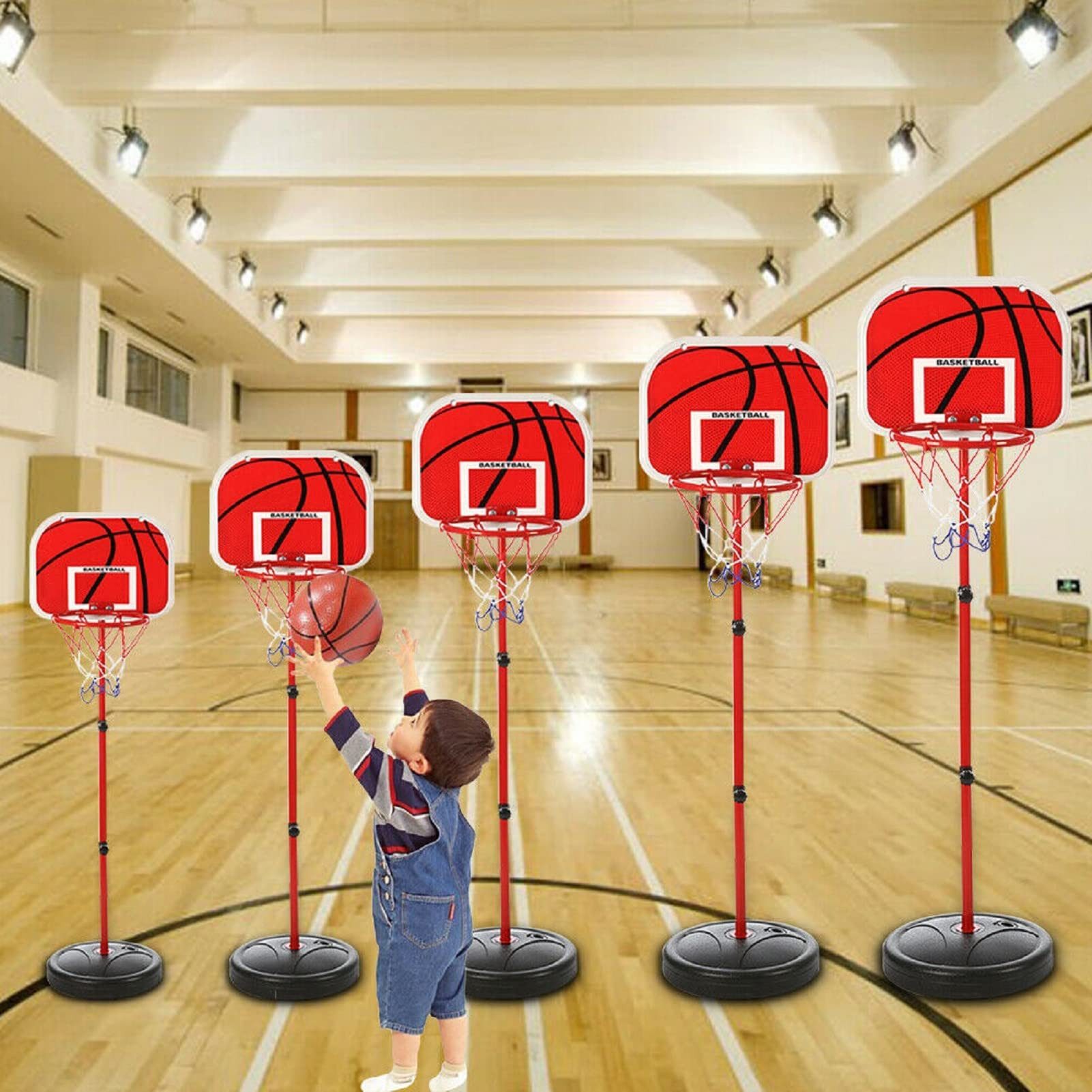Youyijia Basketballständer Basketball Hoop StandHeight Adjustable 63-150 cm