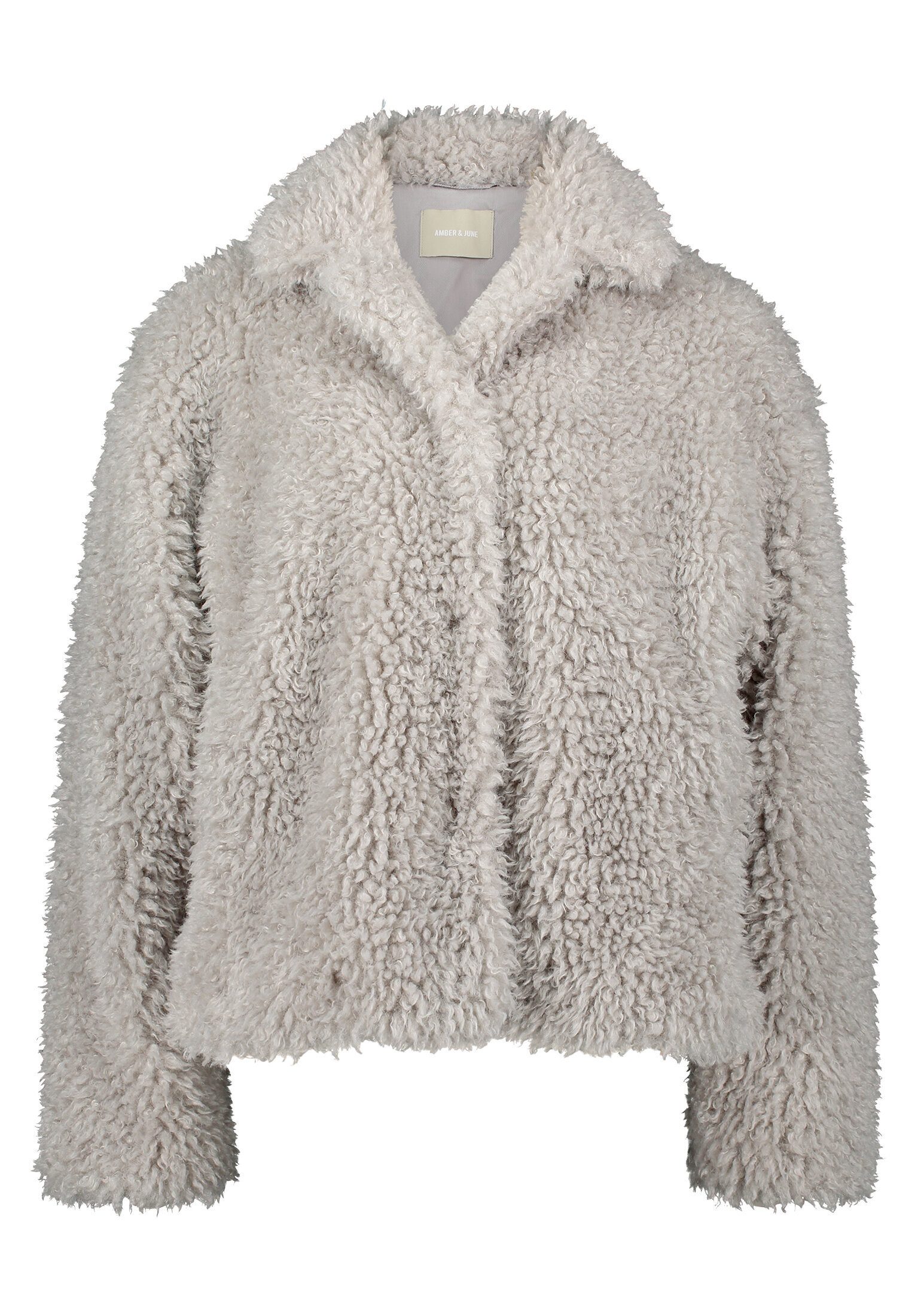 Amber & June Plüschjacke Damen mit Stehkragen