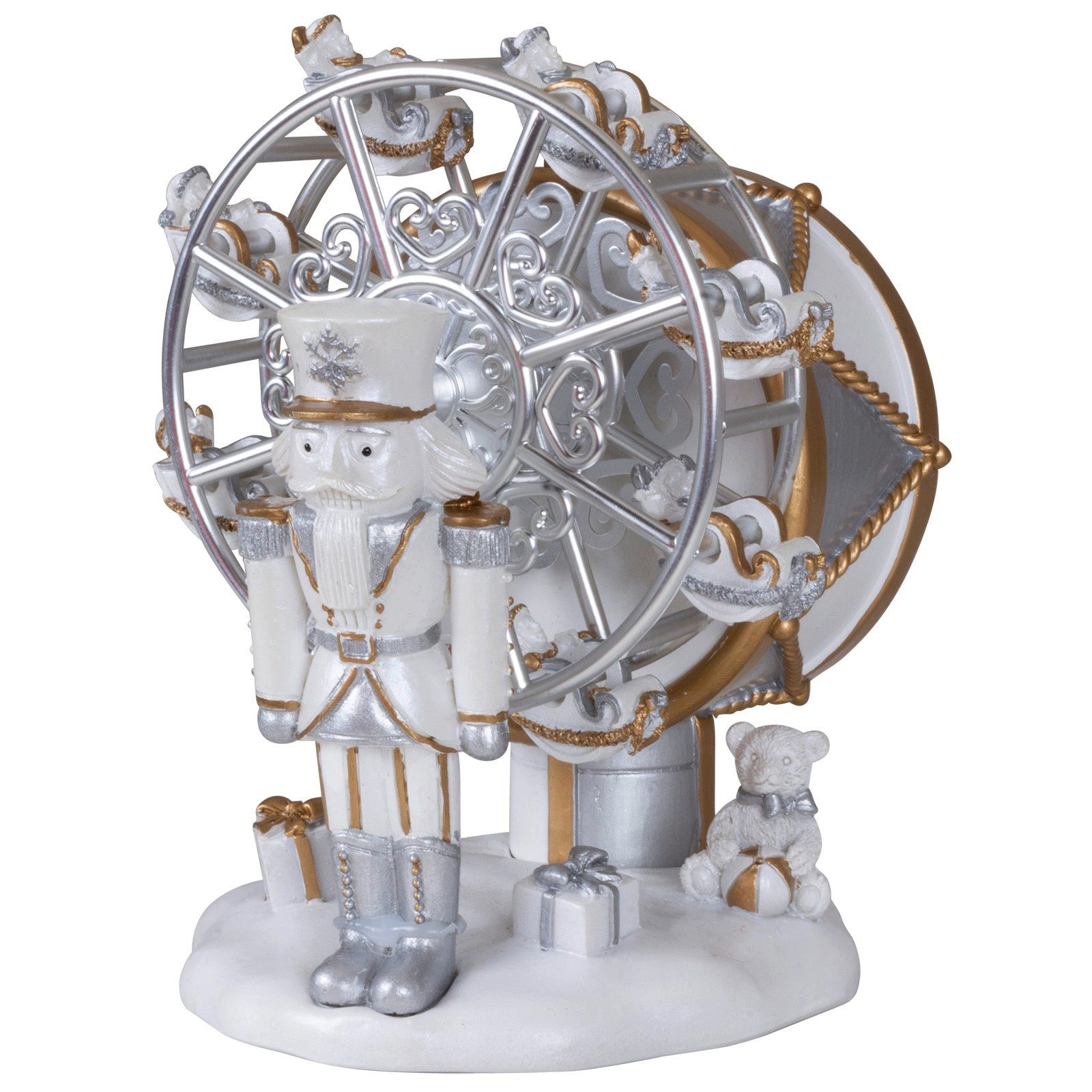 Christmas Paradise Spieluhr mechanisch aufziehbar 14 cm, (Weihnachtsdeko, 1-tlg), spielt Musik, dreht sich, weiß