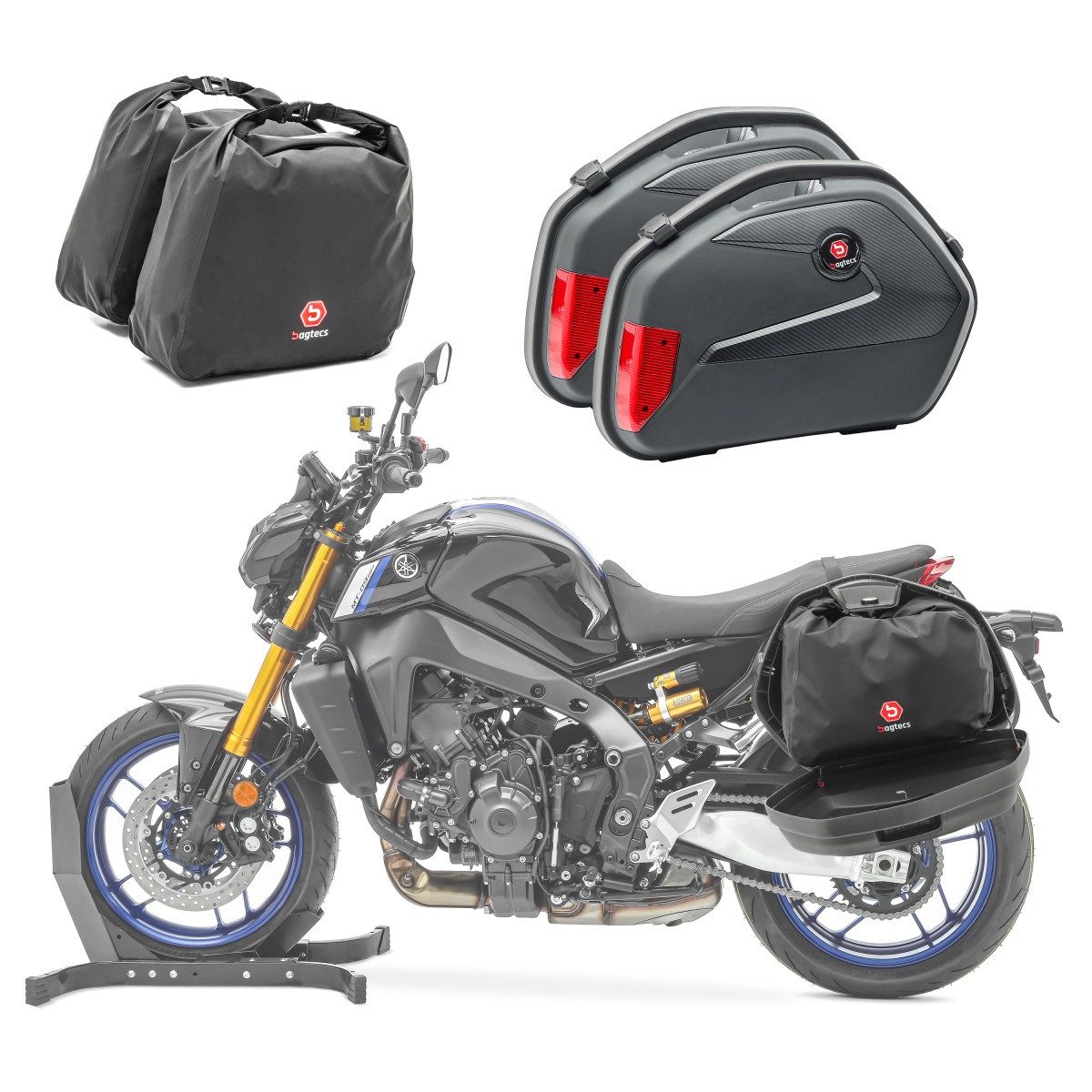 Bagtecs Reisetasche Set Motorrad Koffer + Innentaschen Seitenkoffer # SC22