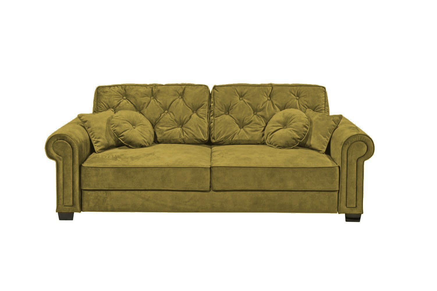 ED EXCITING DESIGN Schlafsofa Colonia 2er Sitzer mit Schlaffunktion, Samthaptik, Schlaffunktion, Bettkasten, Zierkissen, Mikrofaser mit Samthaptik