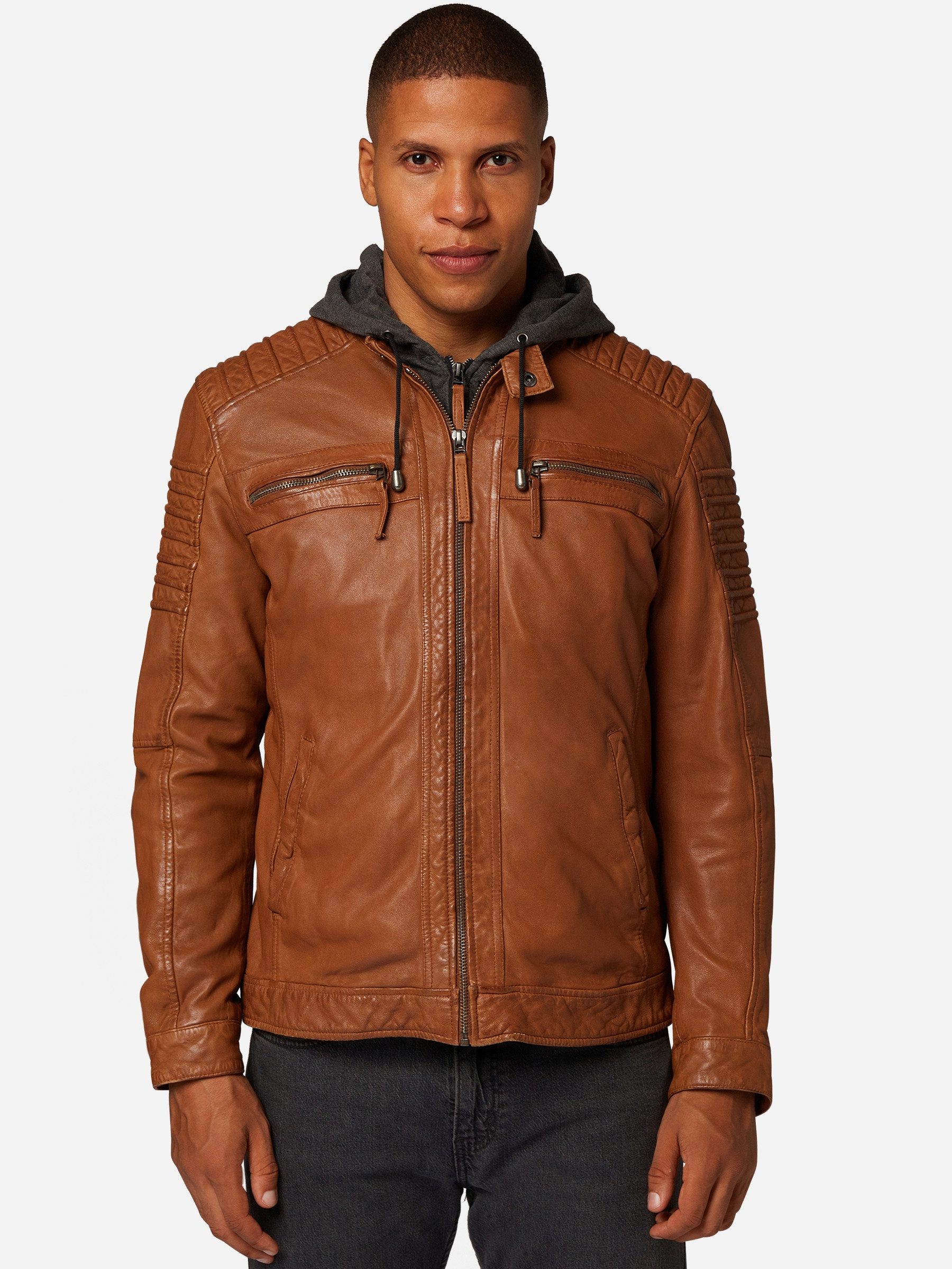 Lederjacke 12815 Hood