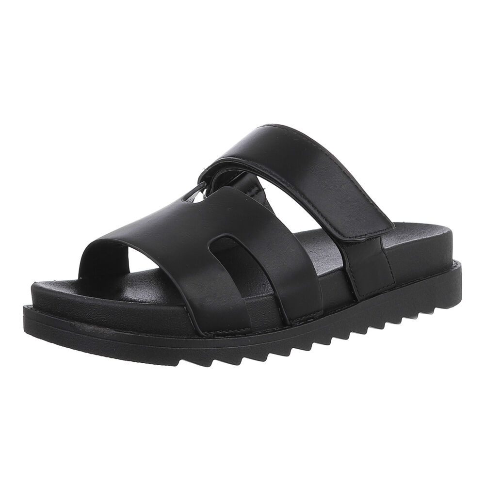 Ital-Design Moderne Komfortsandalette mit flexiblen Riemen Plateausandalett günstig online kaufen