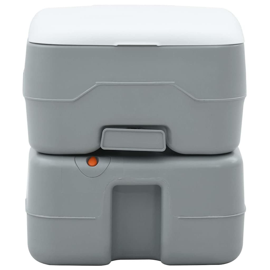 vidaXL Campingtoilette Camping-Toilette Grau und Weiß 41,5 x 36,5 x 37,5 cm, (1-St)
