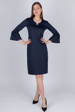 PEKIVESSA Etuikleid Businesskleid Damen elegant mit Trompetenärmel Made in Germany