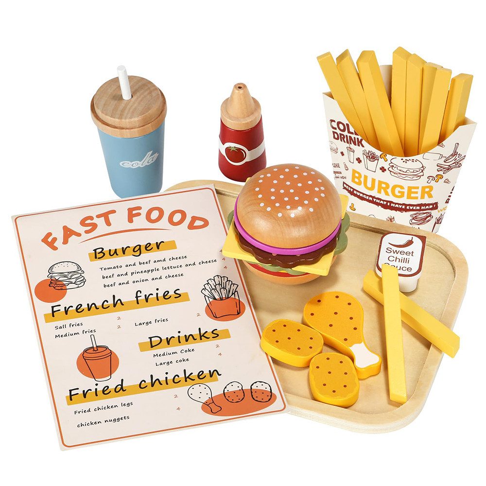 CLTYQ Kinder-Küchenset Spielküche Zubehör aus Holz, günstig online kaufen